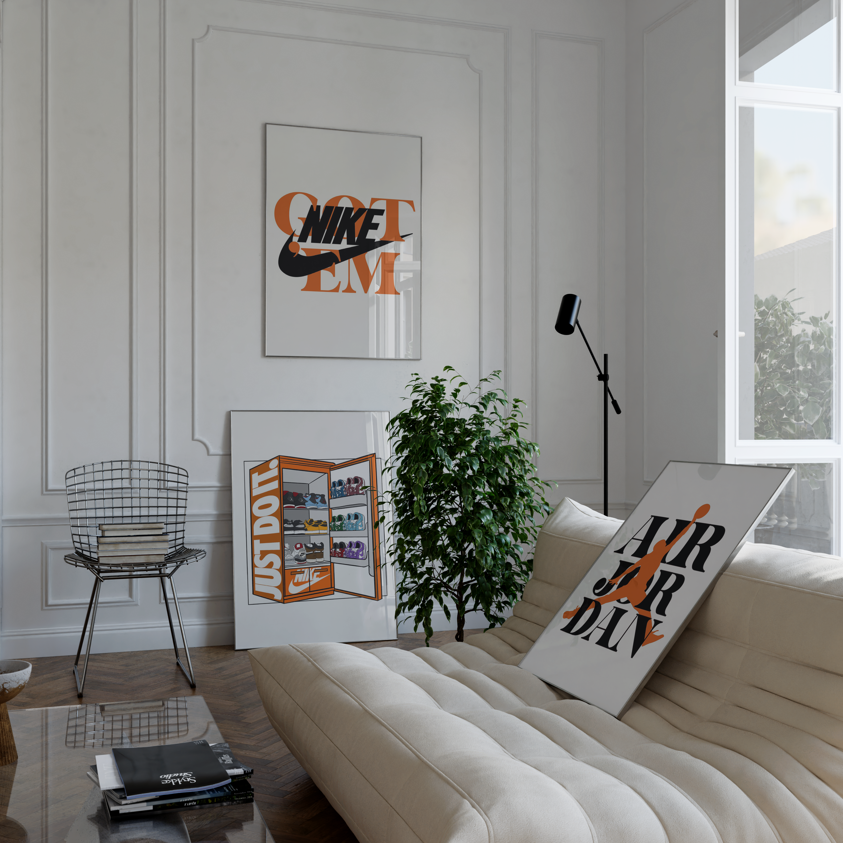 Nike Orange Aesthetic Poster Set | Hype Posters