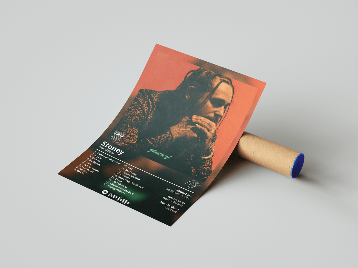 Post Malone 'Stoney' Album Poster - Posters, Prints & Wall Art | HYPE Posters