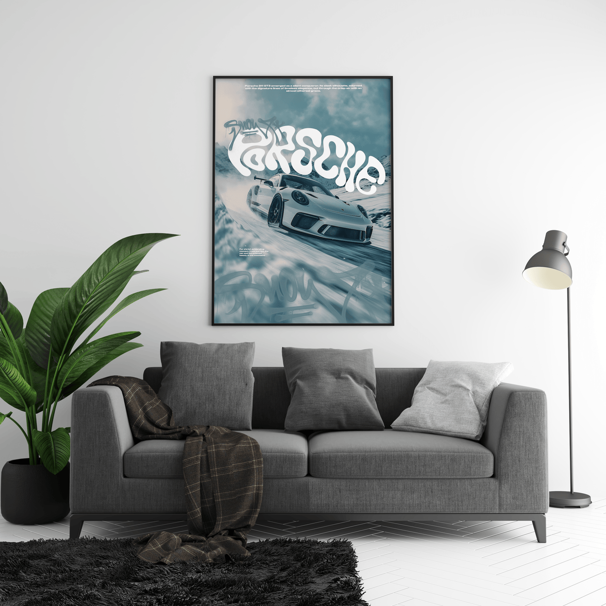 Snowy Porsche 911 GT3 Poster - Posters, Prints & Wall Art | HYPE Posters