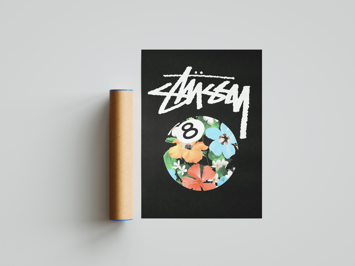 Stussy Flower 8 Ball Poster - Posters, Prints & Wall Art | HYPE Posters