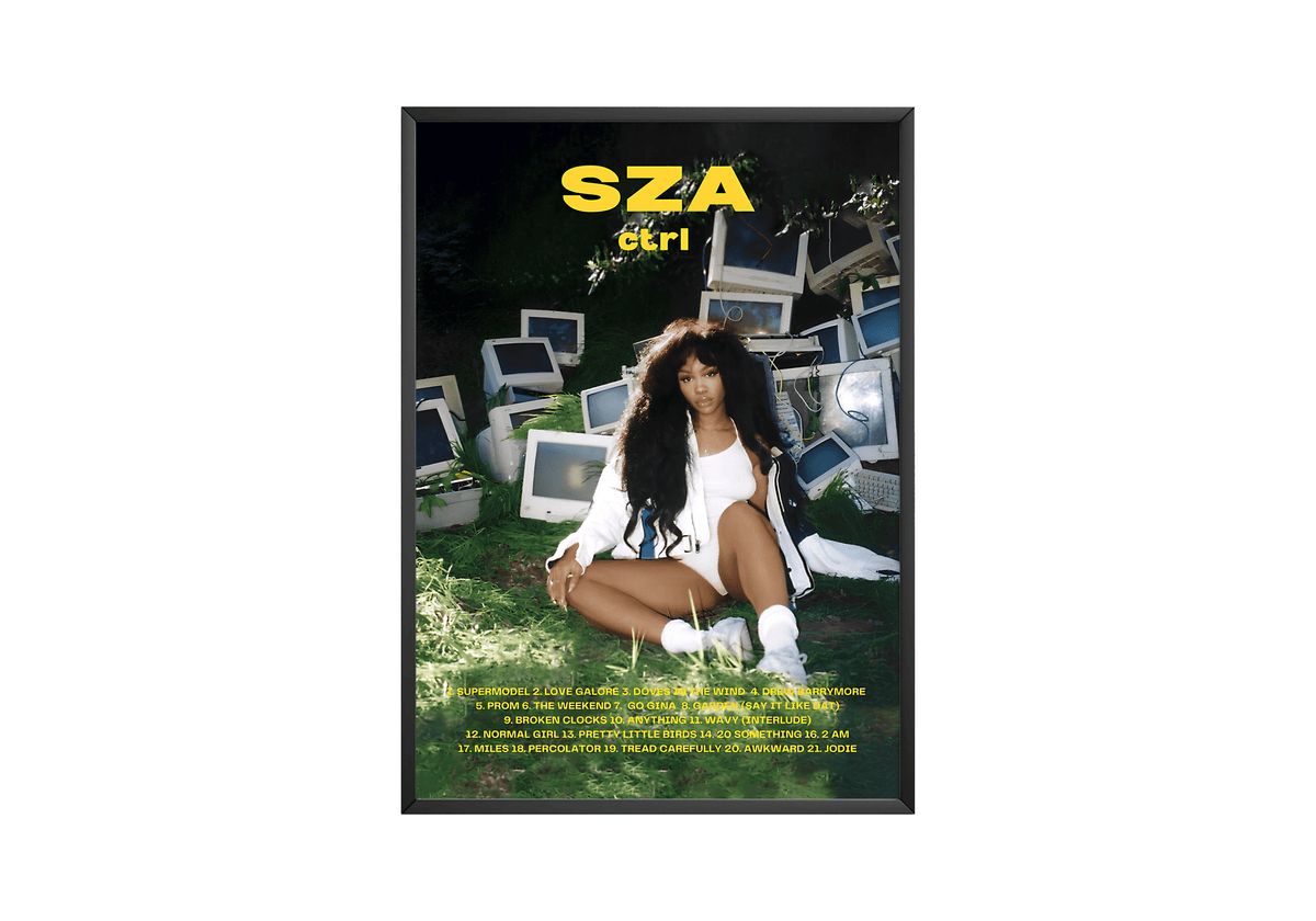 SZA 'CTRL' Tracklist Poster - Posters, Prints & Wall Art | HYPE Posters