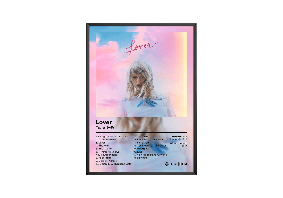 Taylor Swift 'Lover' Album Poster - Posters, Prints & Wall Art | HYPE Posters
