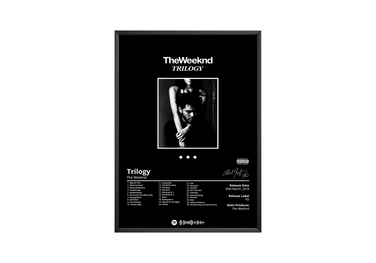 The Weeknd 'Trilogy' Album Poster - Posters, Prints & Wall Art | HYPE Posters