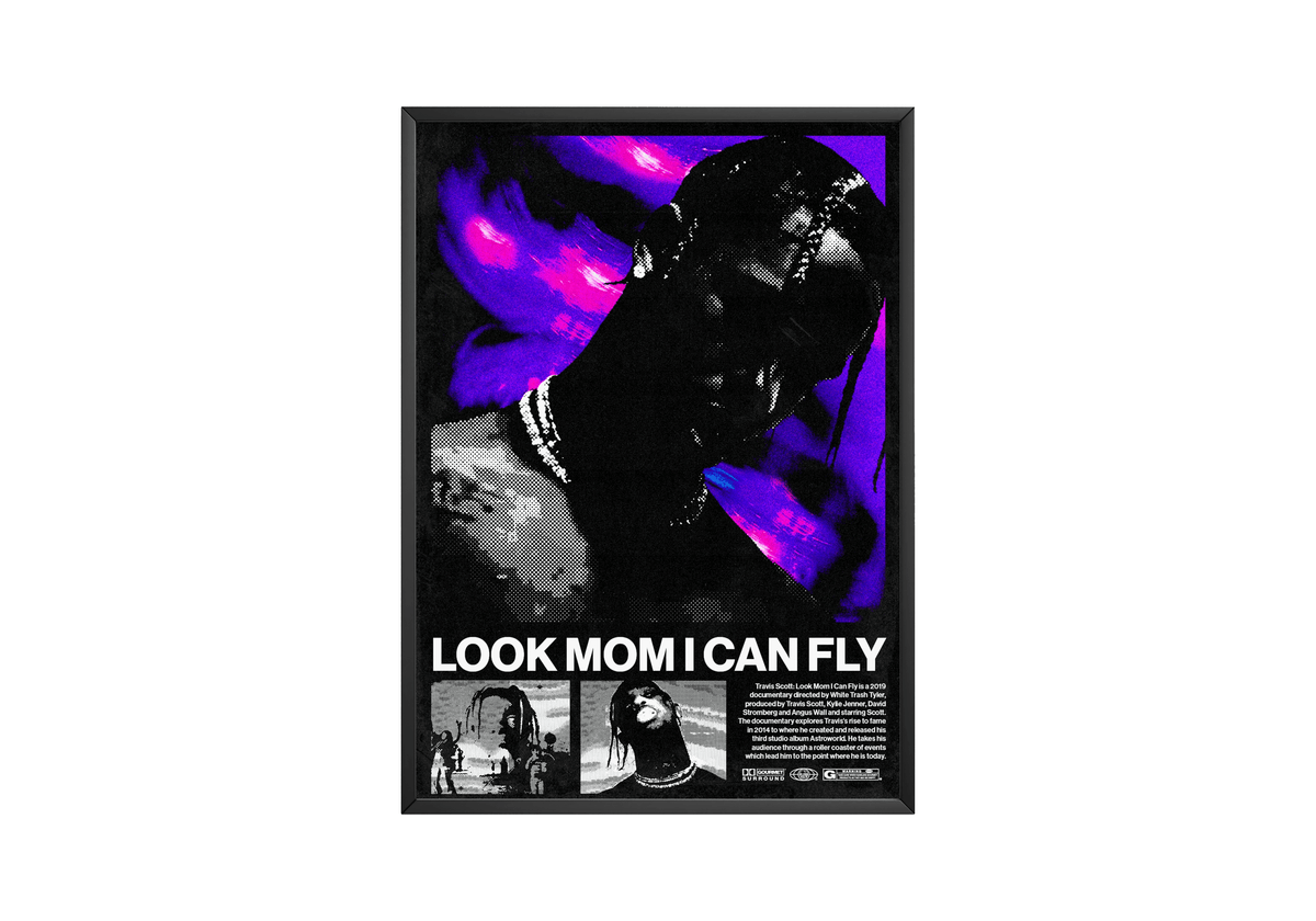 Travis Scott 'Look Mom' Retro Poster - Posters, Prints & Wall Art | HYPE Posters