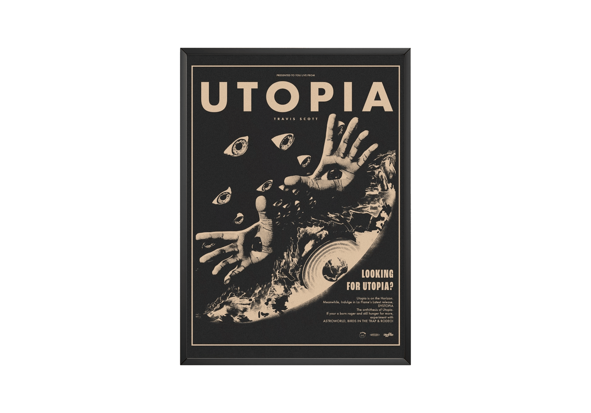 Travis Scott 'Looking For Utopia' Poster - Posters, Prints & Wall Art | HYPE Posters
