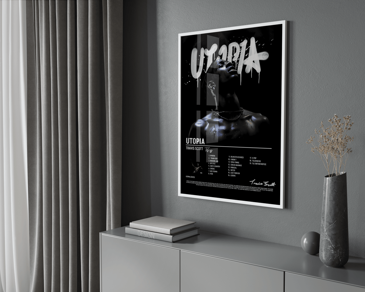 Travis Scott 'Utopia' Album Poster - Posters, Prints & Wall Art | HYPE Posters