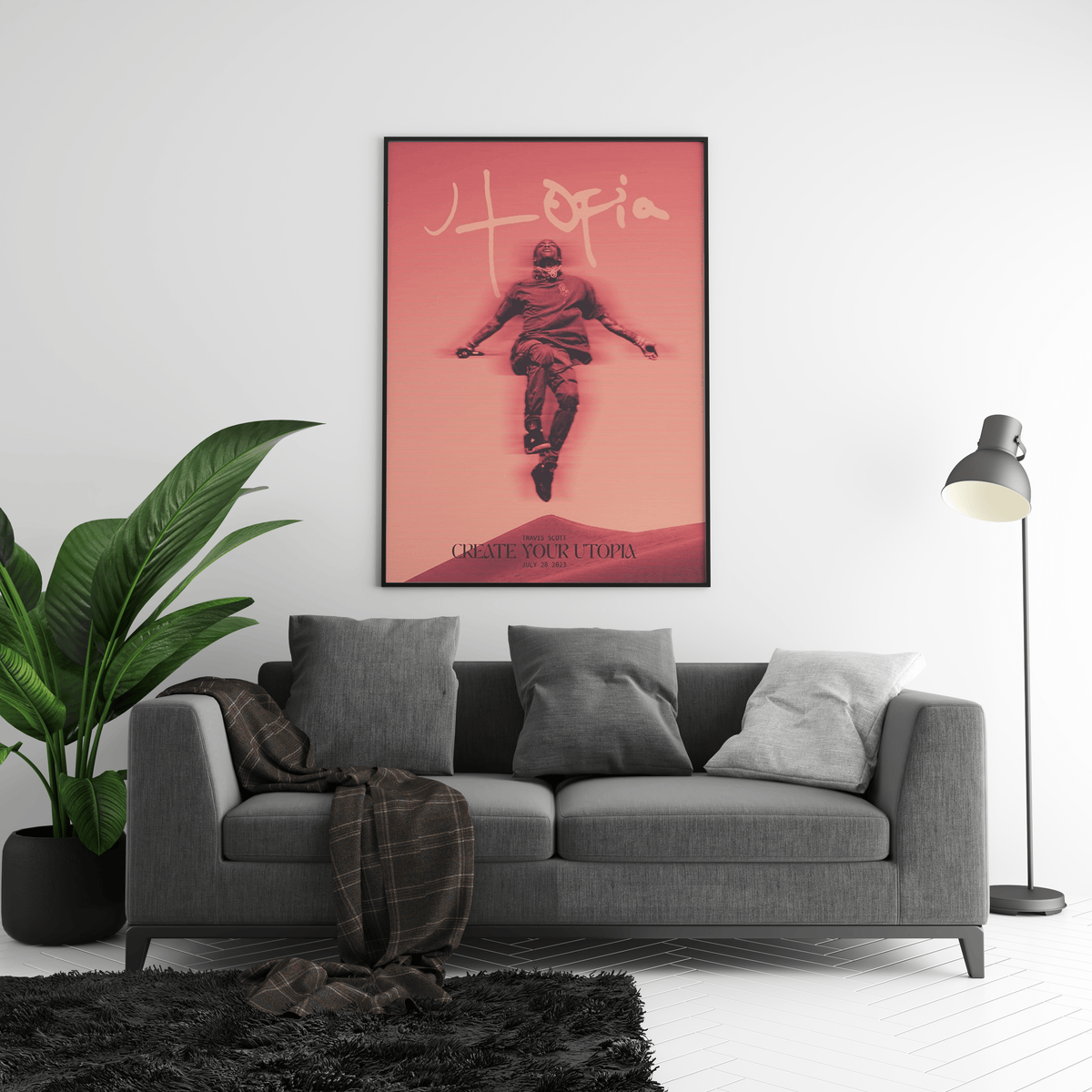 Travis Scott 'Utopia' Retrograde Poster - Posters, Prints & Wall Art | HYPE Posters