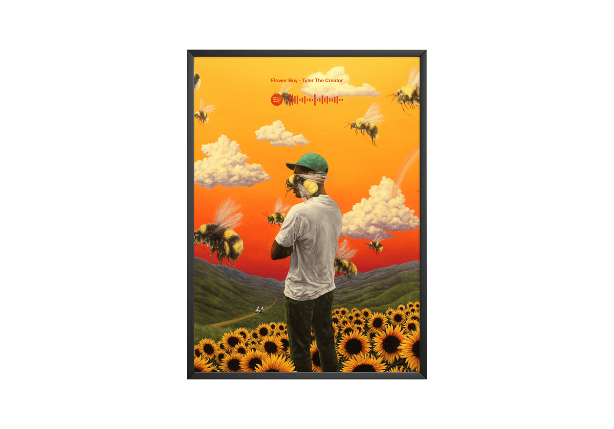 Tyler The Creator 'Flower Boy' Spotify Poster - Posters, Prints & Wall Art | HYPE Posters