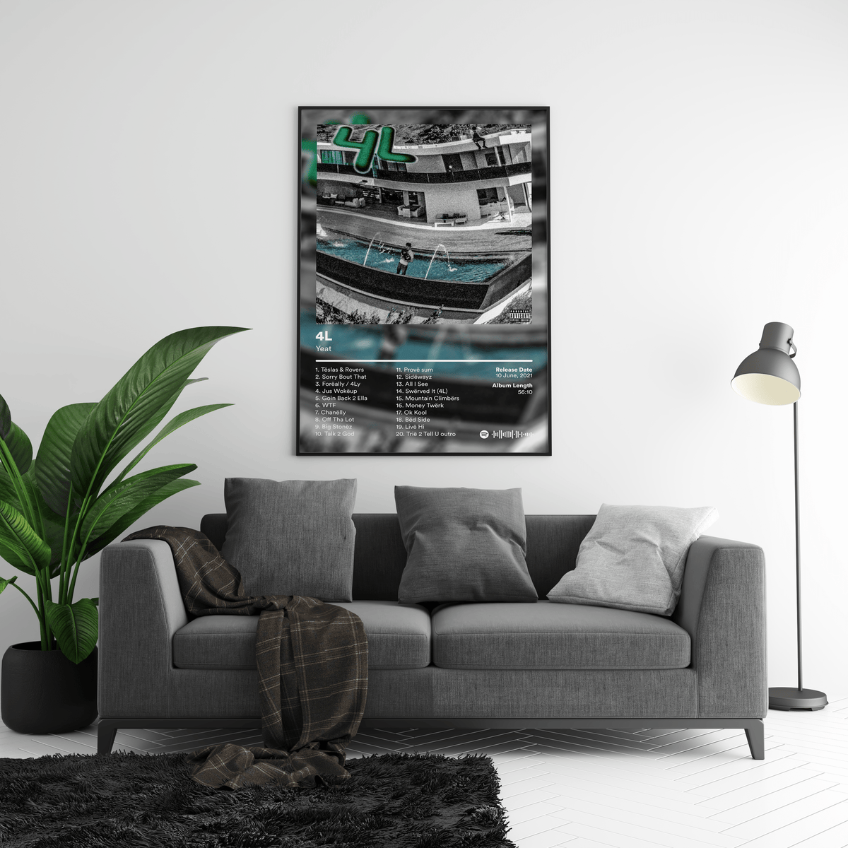 Yeat '4L' Album Poster - Posters, Prints & Wall Art | HYPE Posters