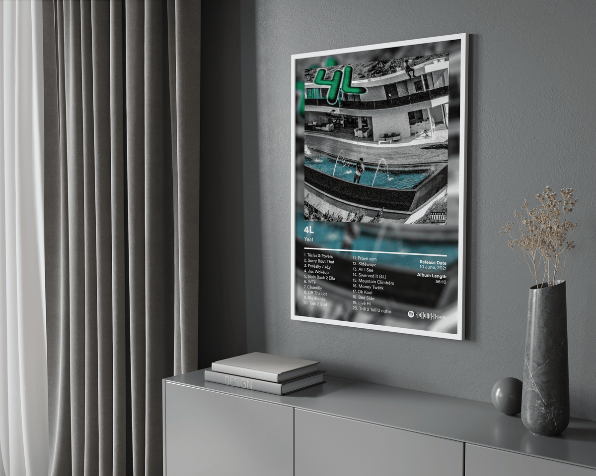 Yeat '4L' Album Poster - Posters, Prints & Wall Art | HYPE Posters