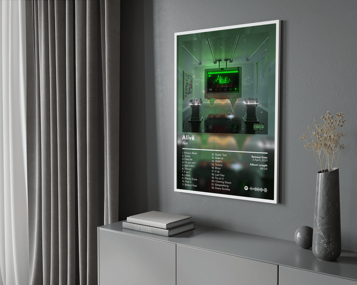 Yeat 'Alivë' Album Poster - Posters, Prints & Wall Art | HYPE Posters