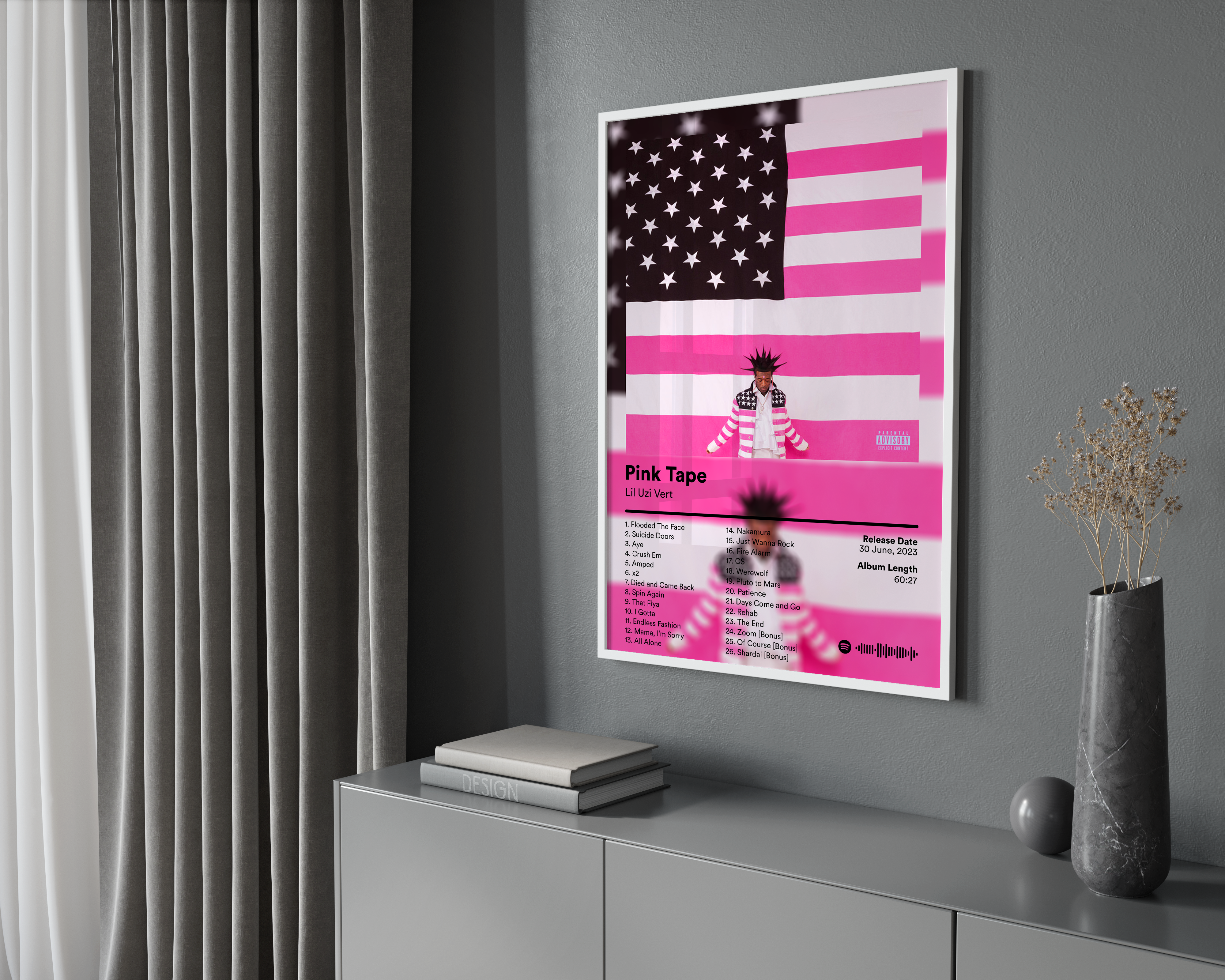 Lil Uzi Vert 'Pink Tape' Album Poster | Hype Posters