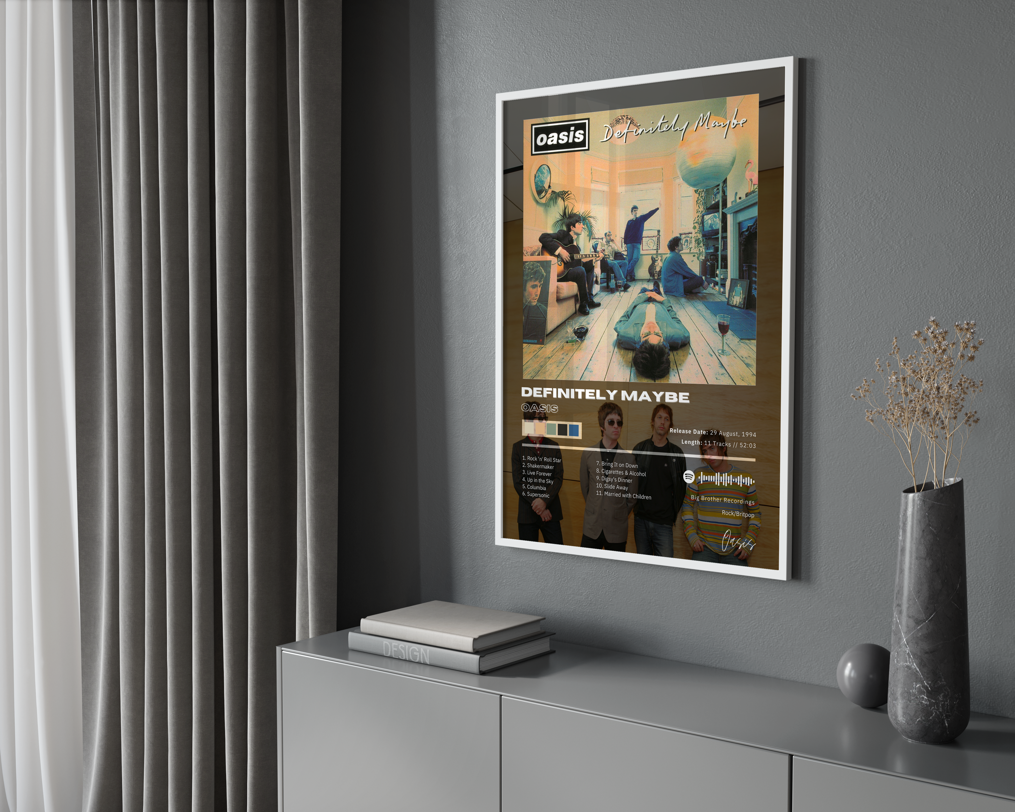 Oasis 'Definitely Maybe' Album Poster | Hype Posters