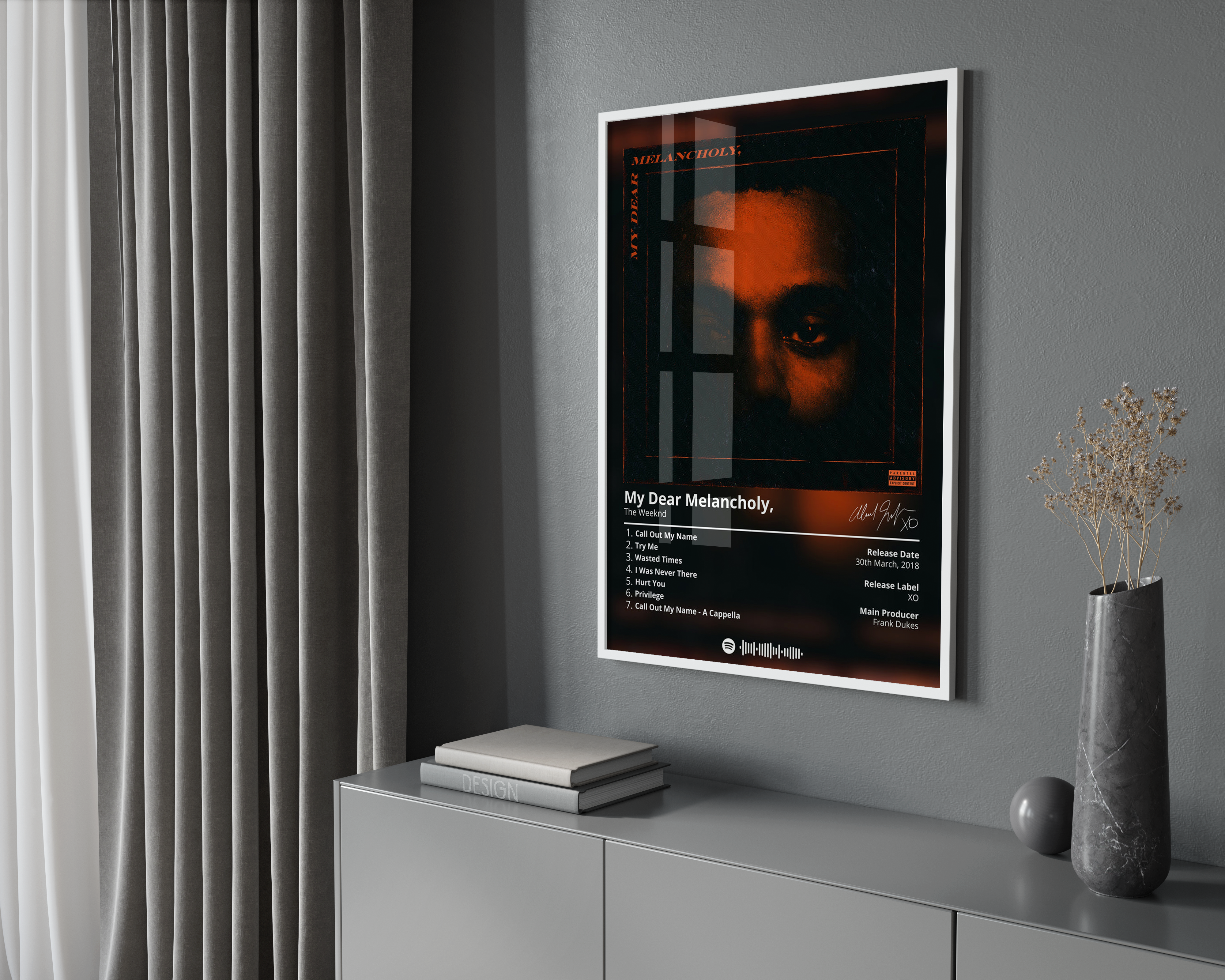 The Weeknd 'My Dear Melancholy' Album Poster | Hype Posters