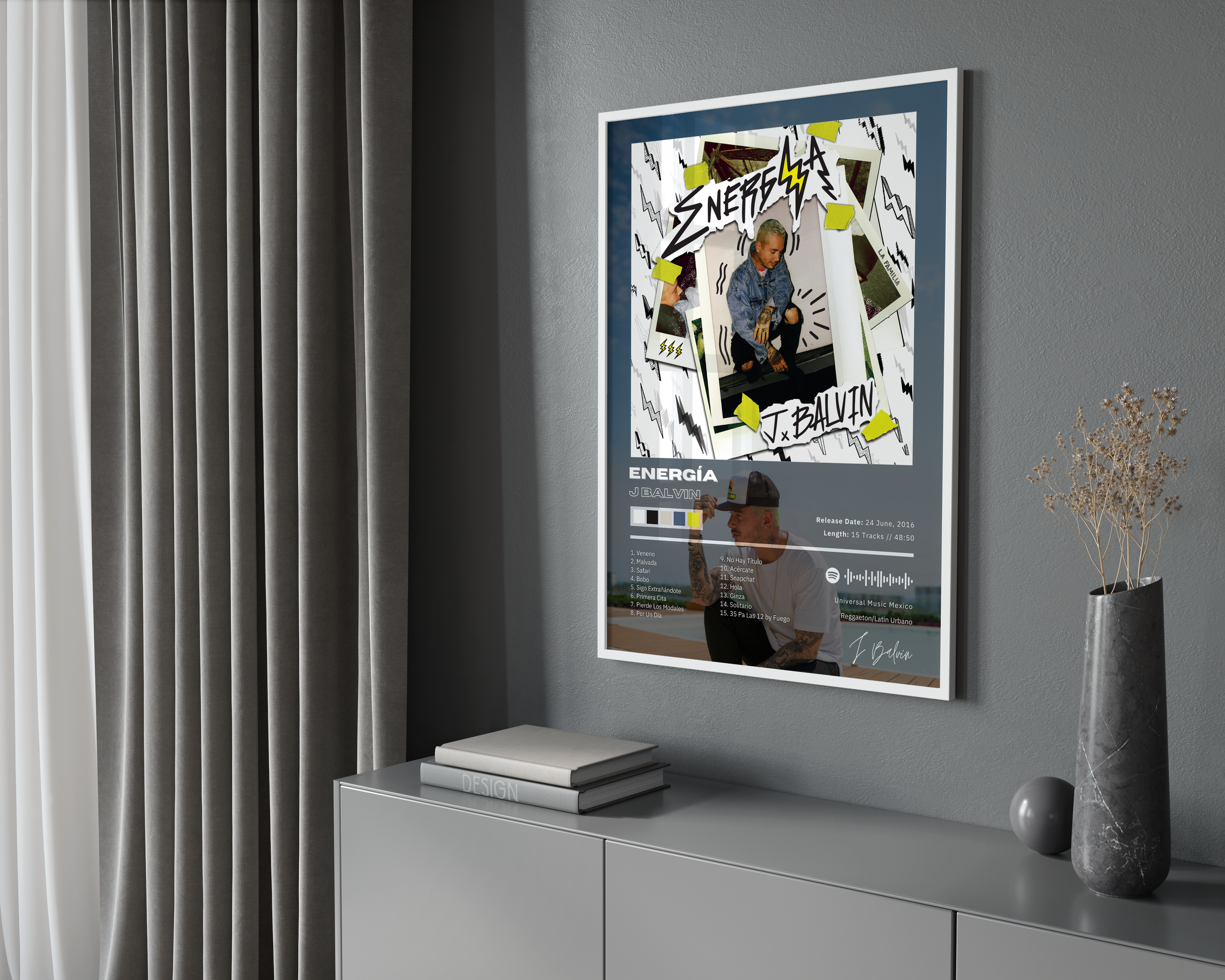 J Balvin 'Energía' Album Poster | Hype Posters
