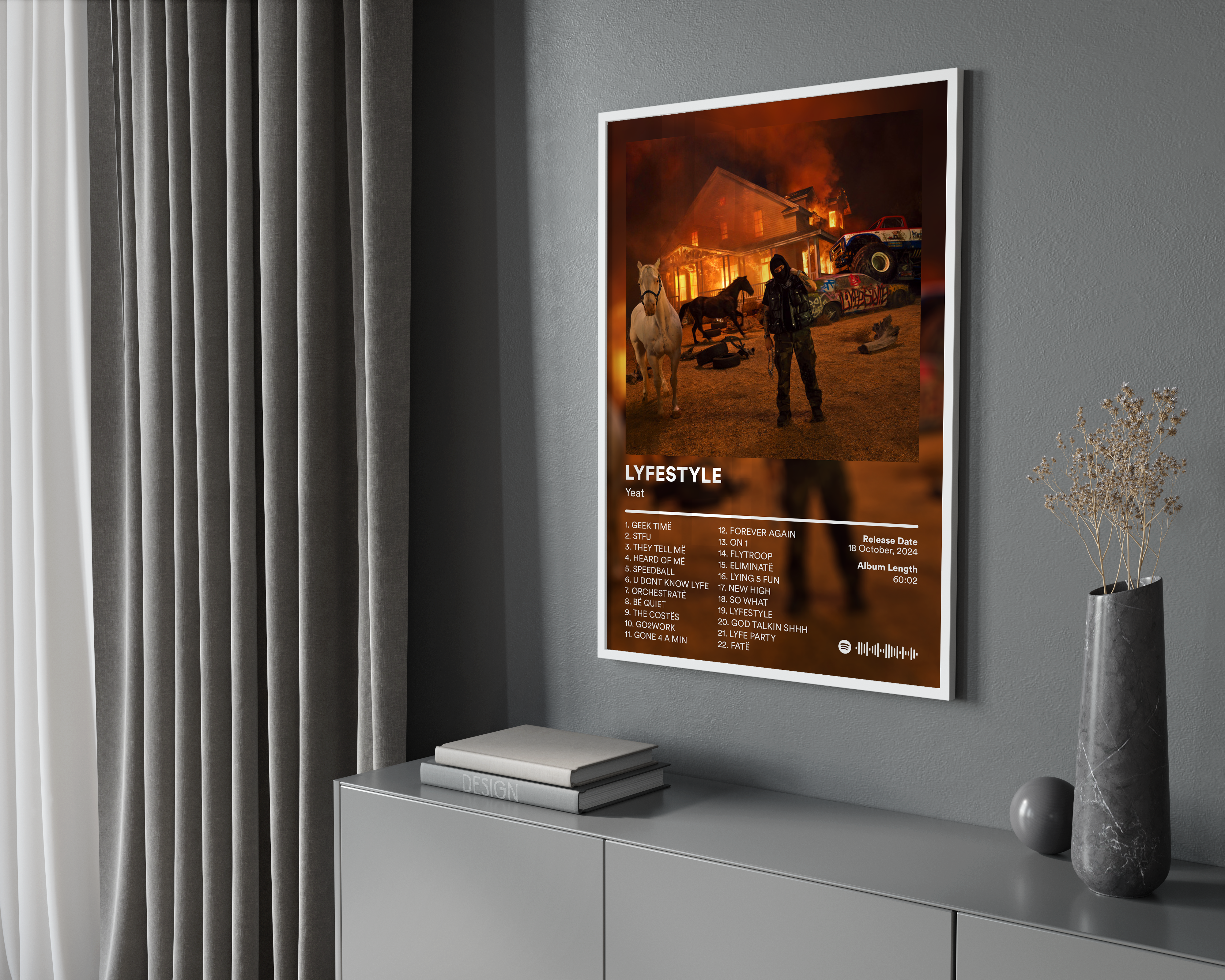 Yeat 'LYFESTYLE' Album Poster | Hype Posters