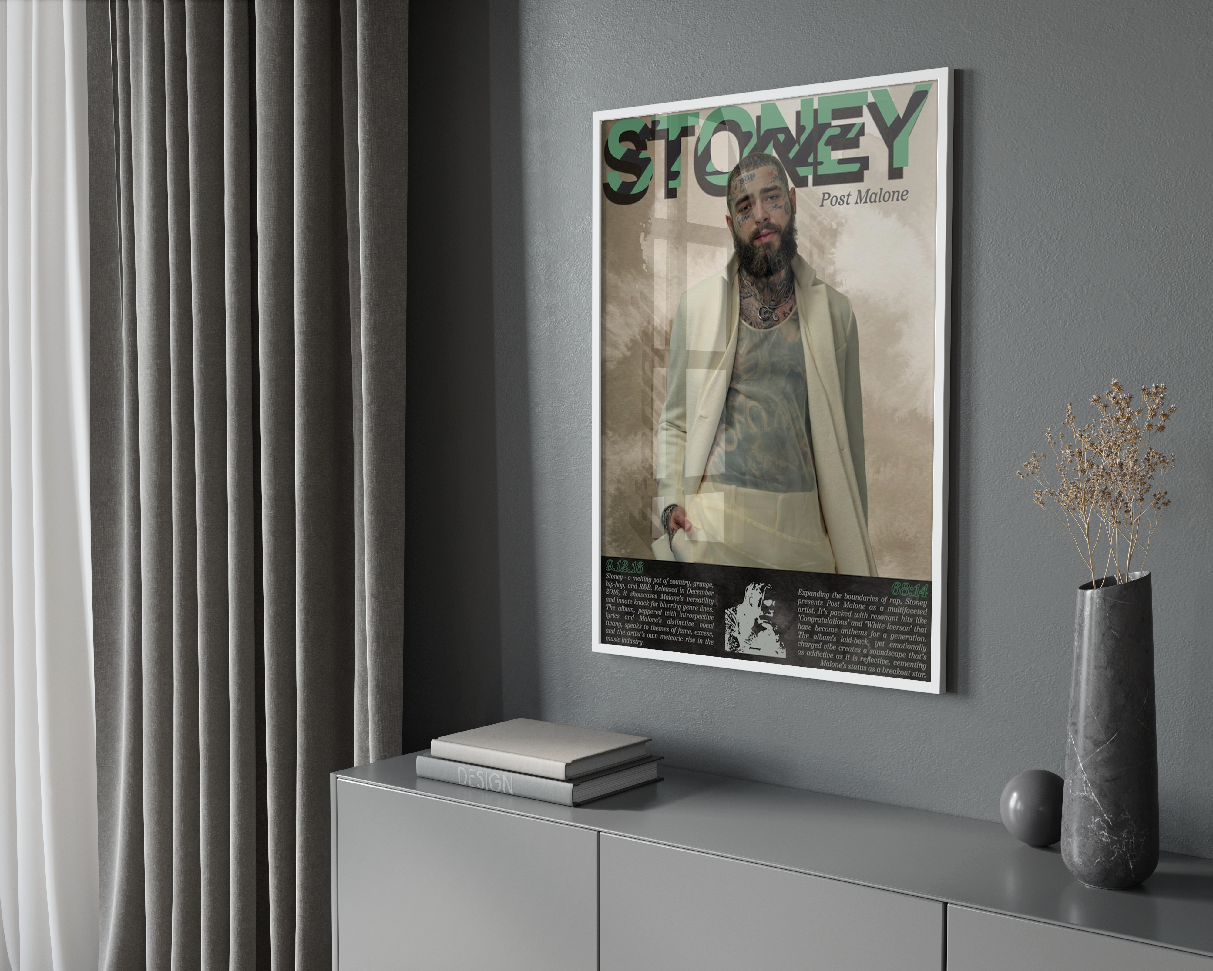 Post Malone 'Stoney' Written Poster | Hype Posters
