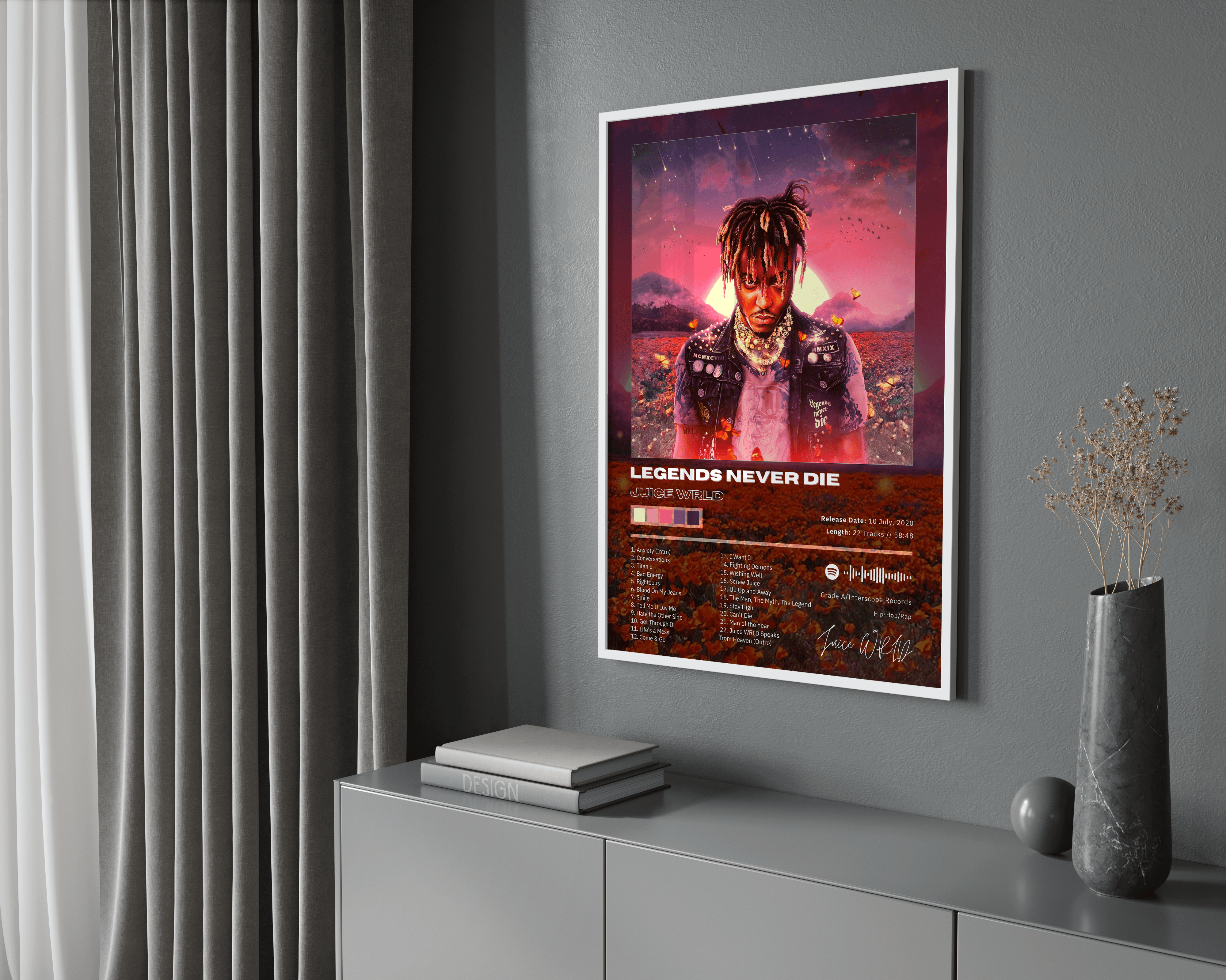 Juice WRLD 'Legends Never Die' Album Poster | Hype Posters