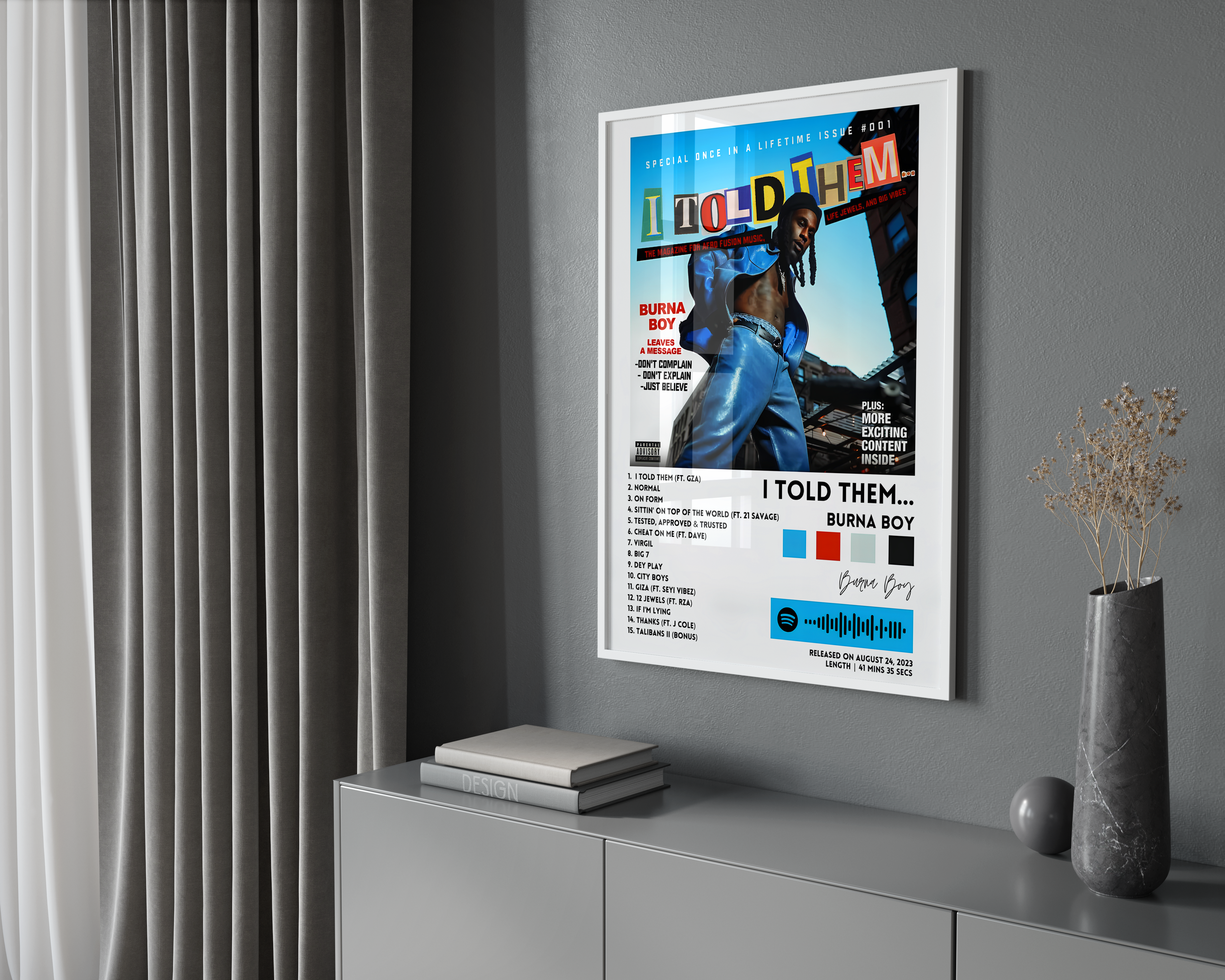 Burna Boy 'I Told Them' Album Poster | Hype Posters