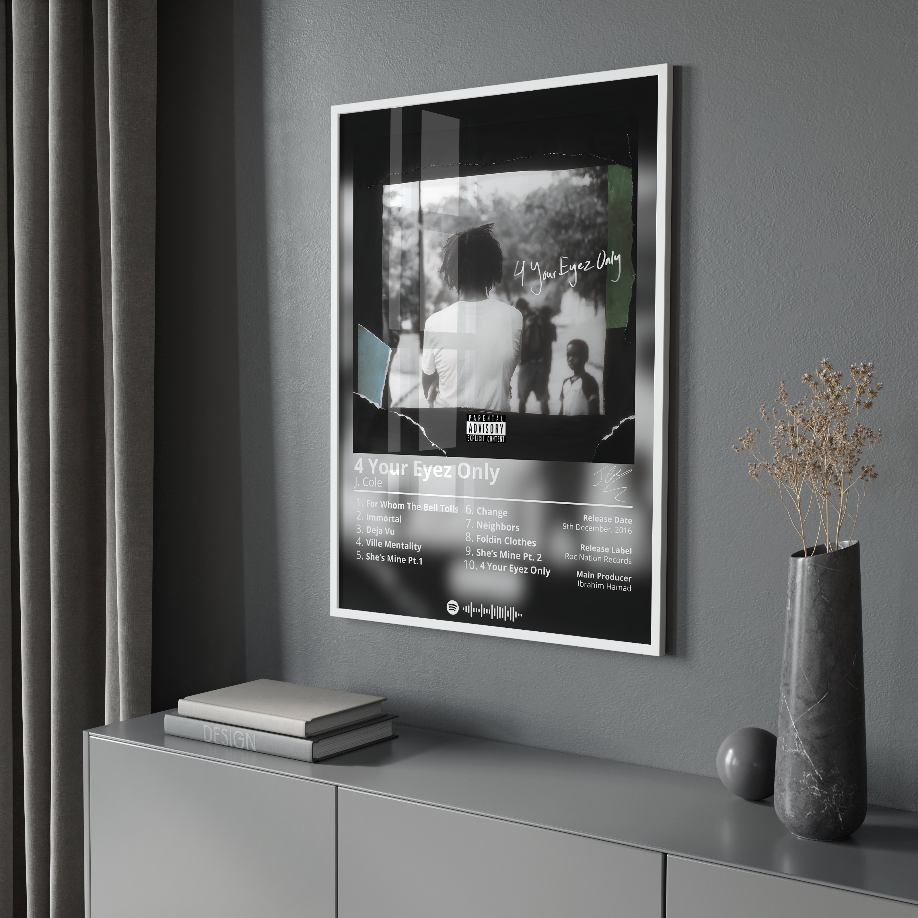 J Cole '4 Your Eyez Only' Album Poster | Hype Posters