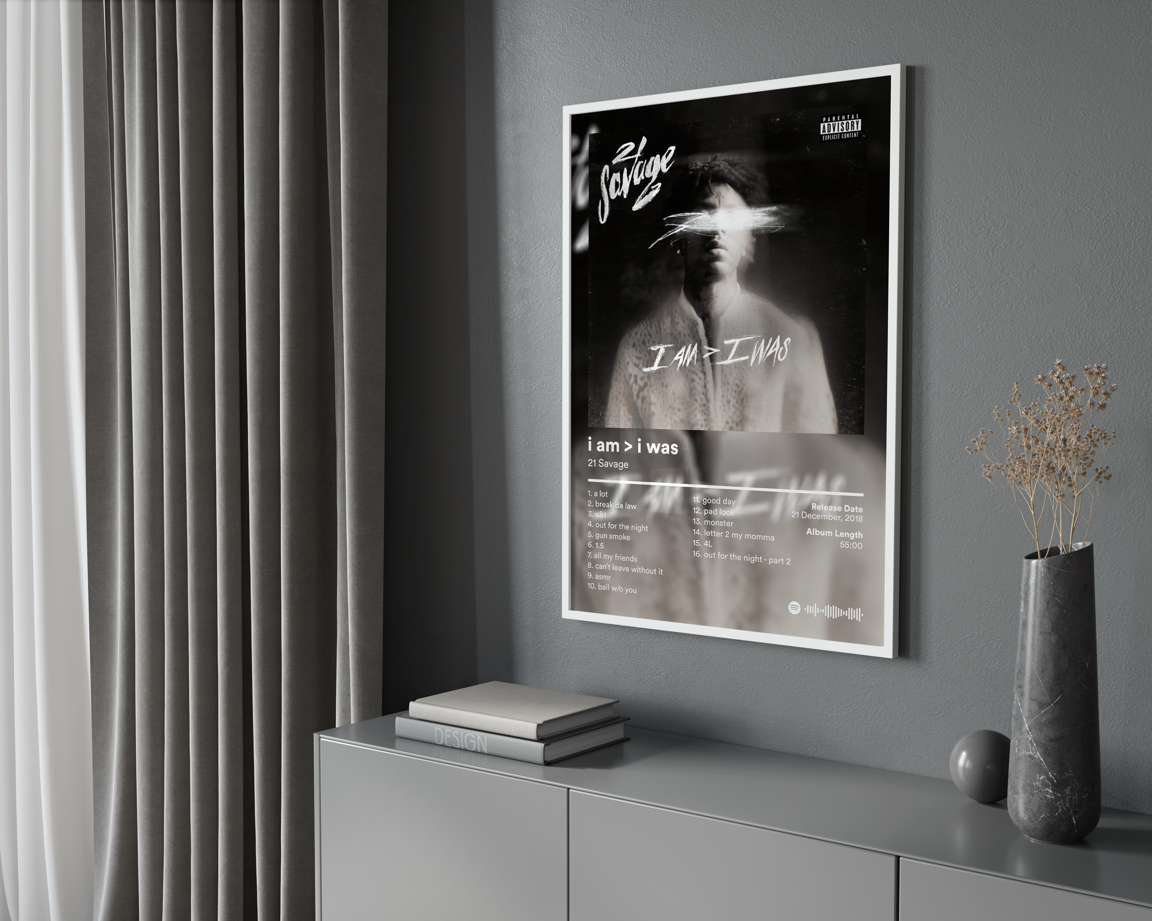 21 Savage 'i am > i was' Album Poster | Hype Posters