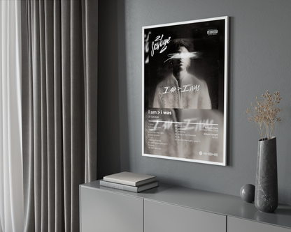 21 Savage 'i am > i was' Album Poster | Hype Posters