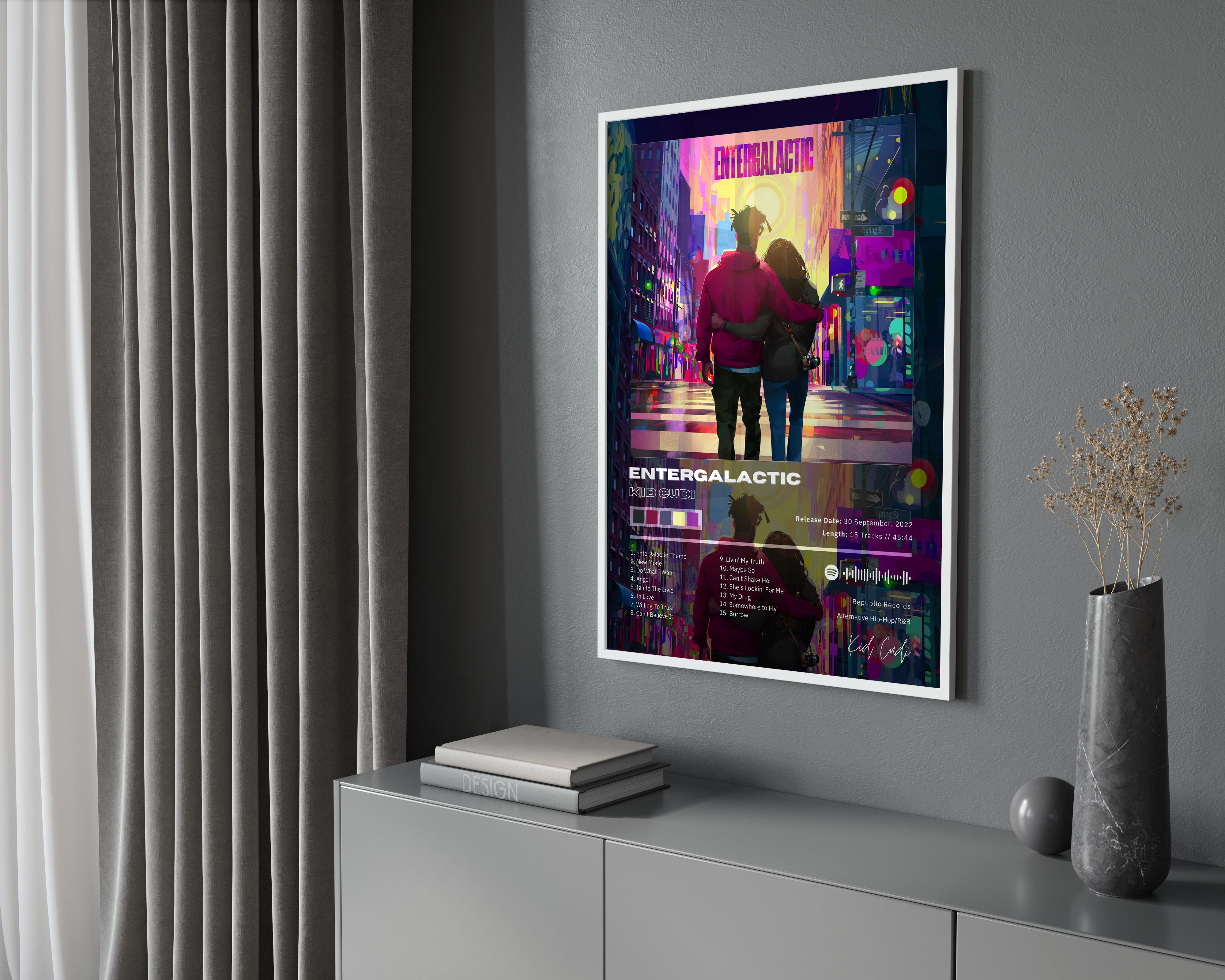 Kid Cudi 'Entergalactic' Album Poster | Hype Posters