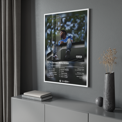 J Cole '2014 Forest Hills Drive' Album Poster | Hype Posters
