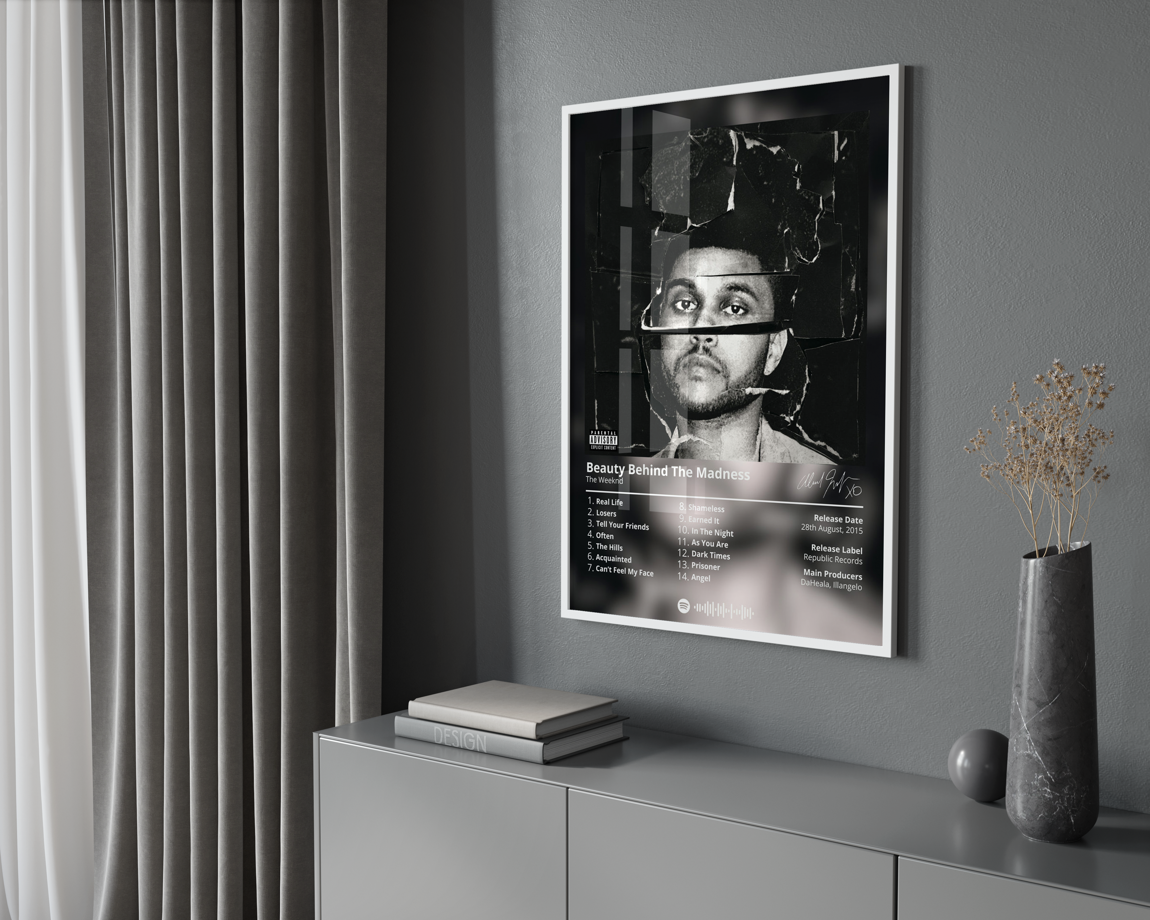 The Weeknd 'Beauty Behind The Madness' Album Poster | Hype Posters
