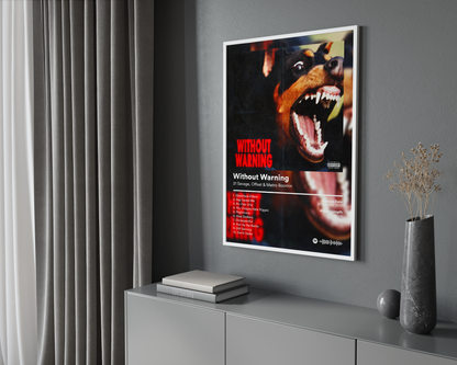 21 Savage 'Without Warning' Album Poster | Hype Posters