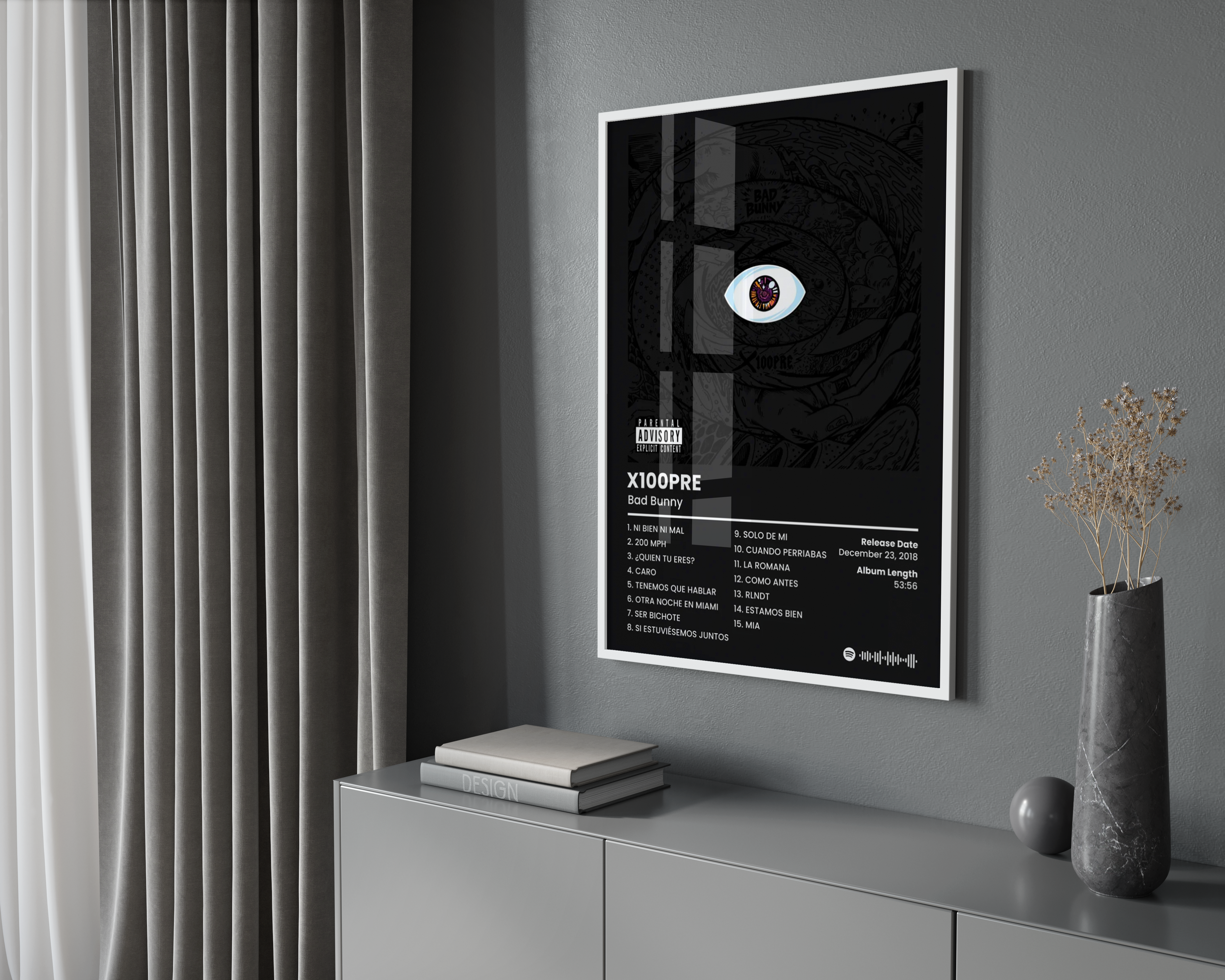 Bad Bunny 'X100PRE' Album Poster | Hype Posters