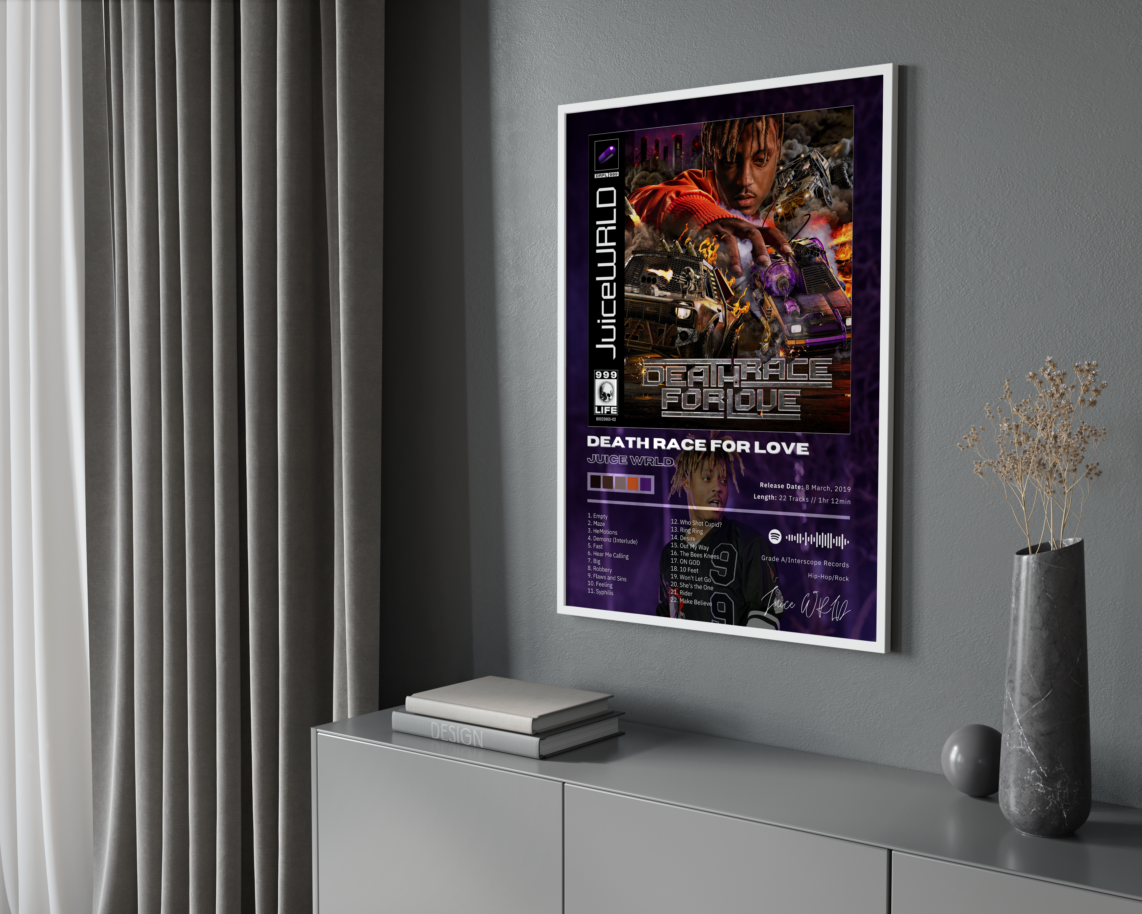 Juice WRLD 'Death Race For Love' Album Poster | Hype Posters