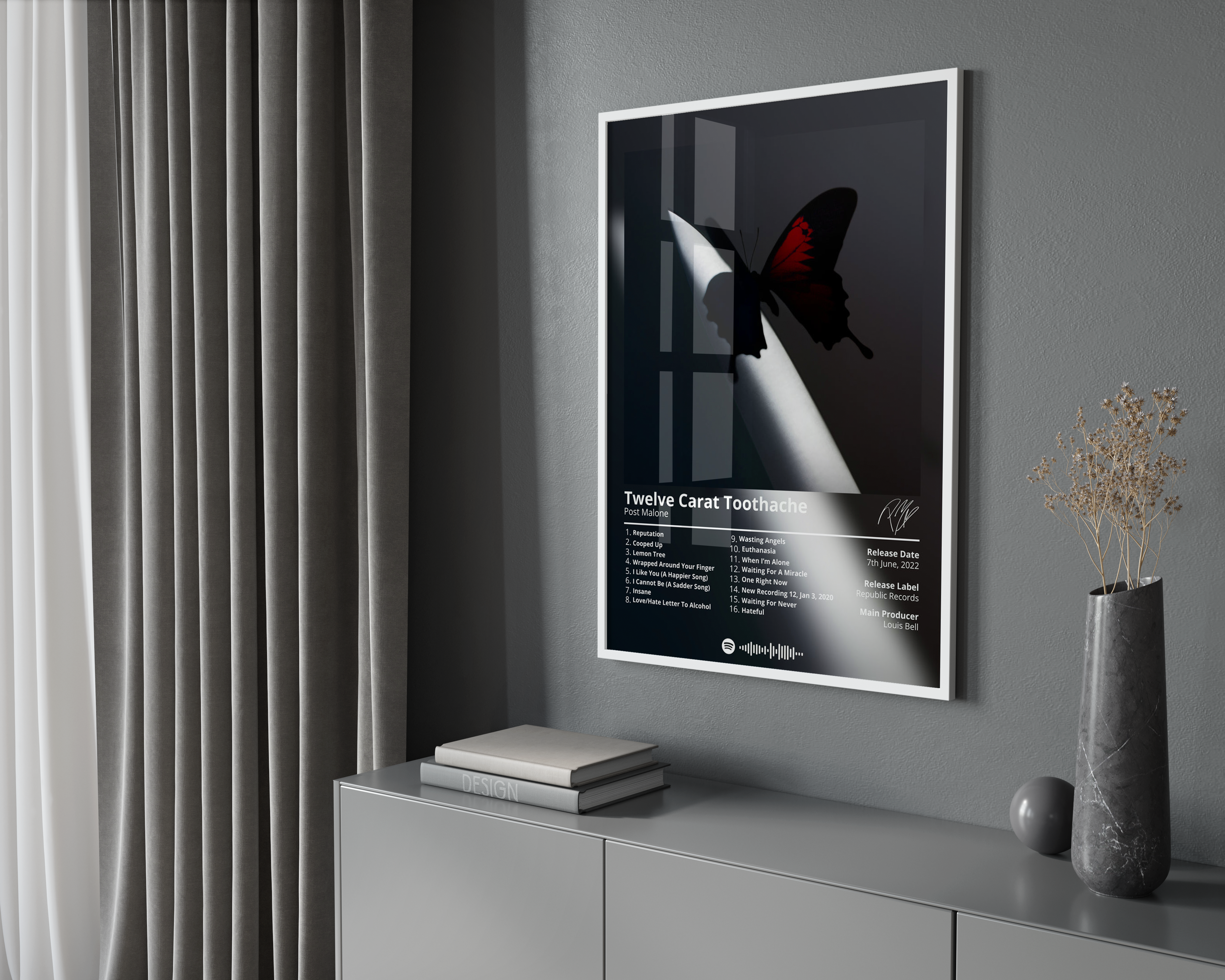 Post Malone 'Twelve Carat Toothache' Album Poster | Hype Posters