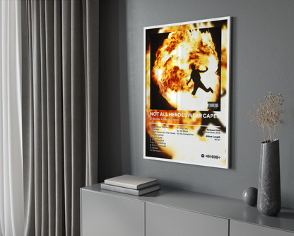 21 Savage 'NOT ALL HEROES WEAR CAPES' Album Poster | Hype Posters