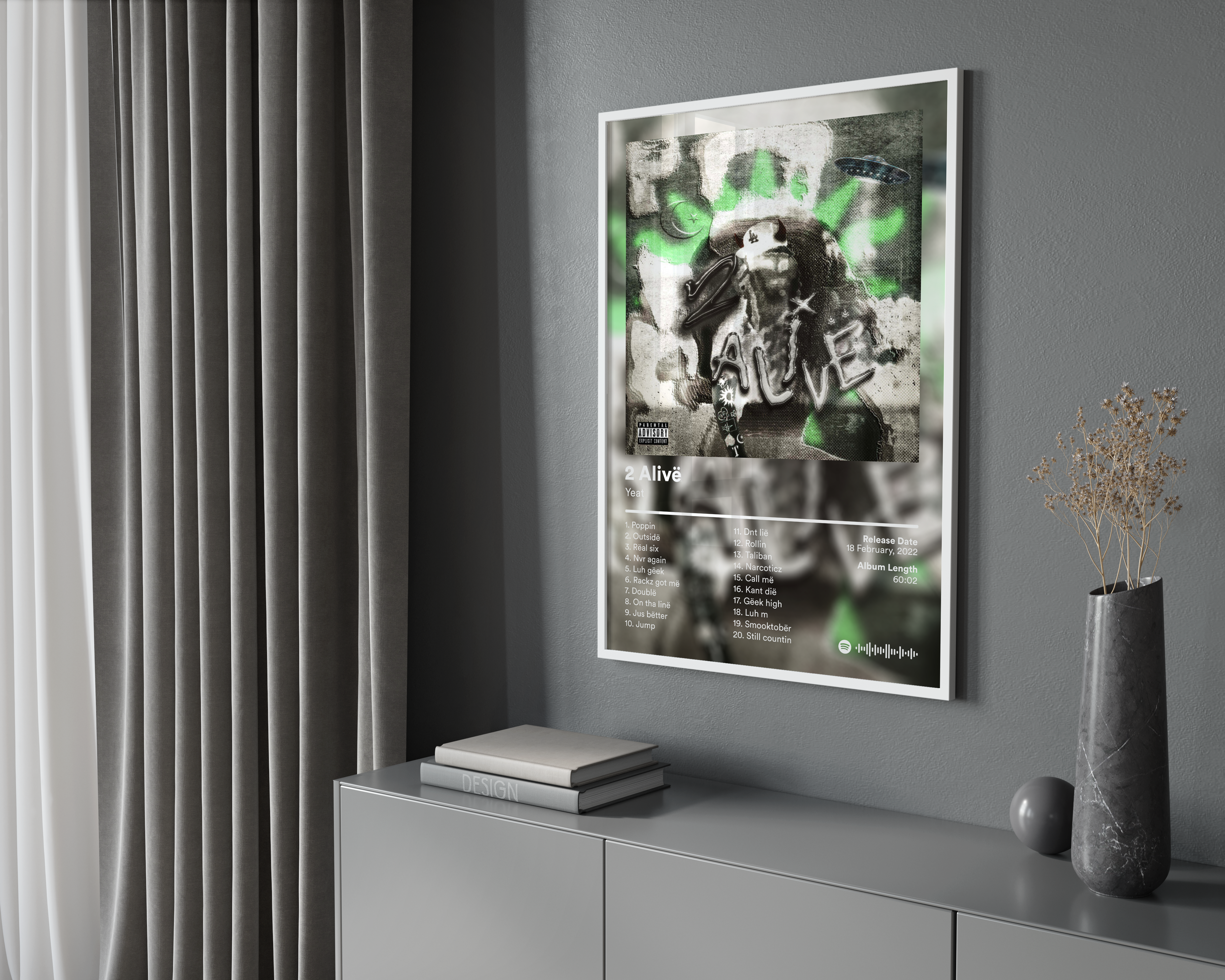 Yeat '2 Alivë' Album Poster | Hype Posters