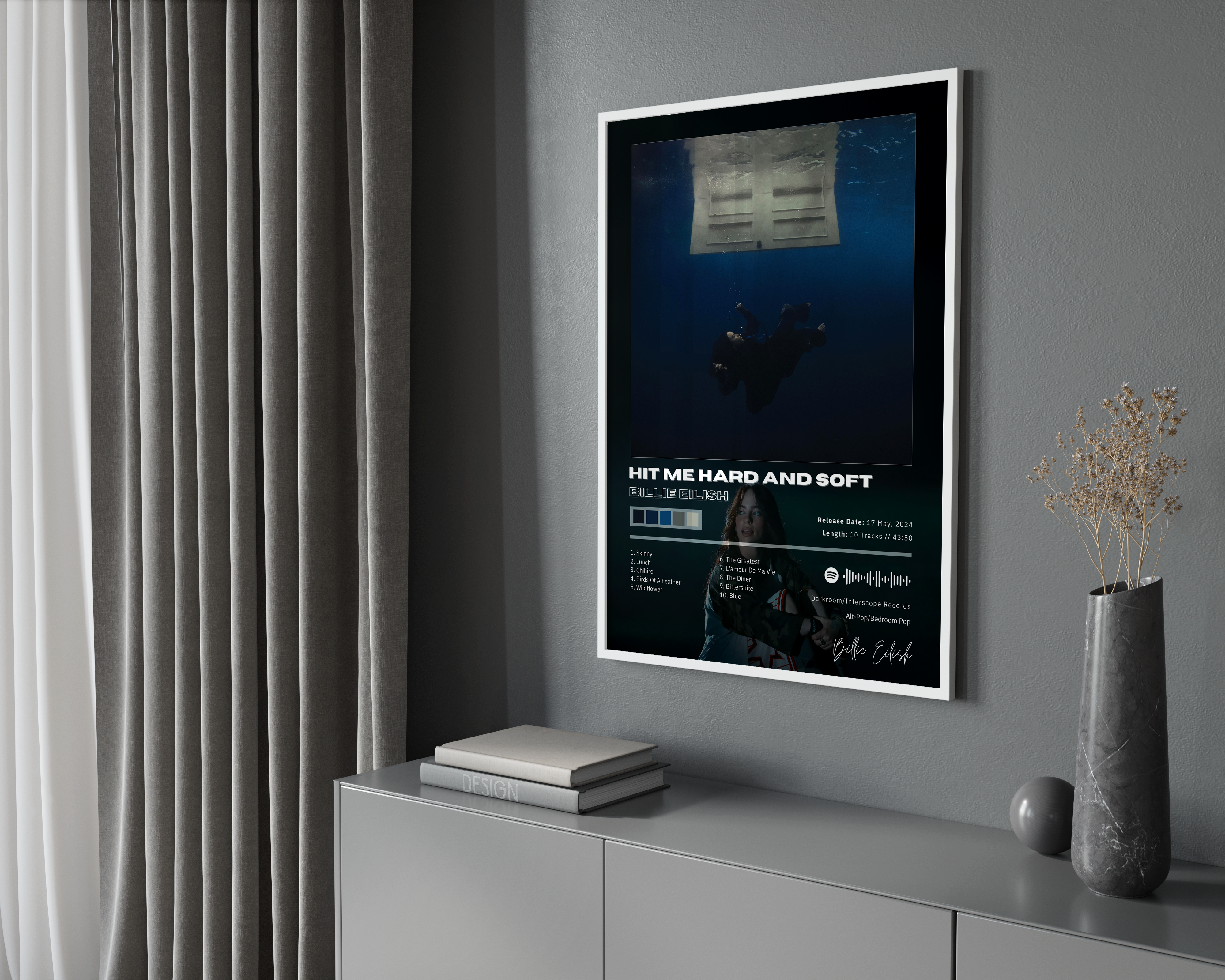 Billie Eilish 'Hit Me Hard And Soft' Album Poster | Hype Posters