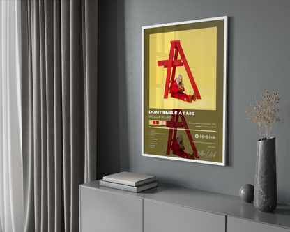 Billie Eilish 'dont smile at me' Album Poster | Hype Posters