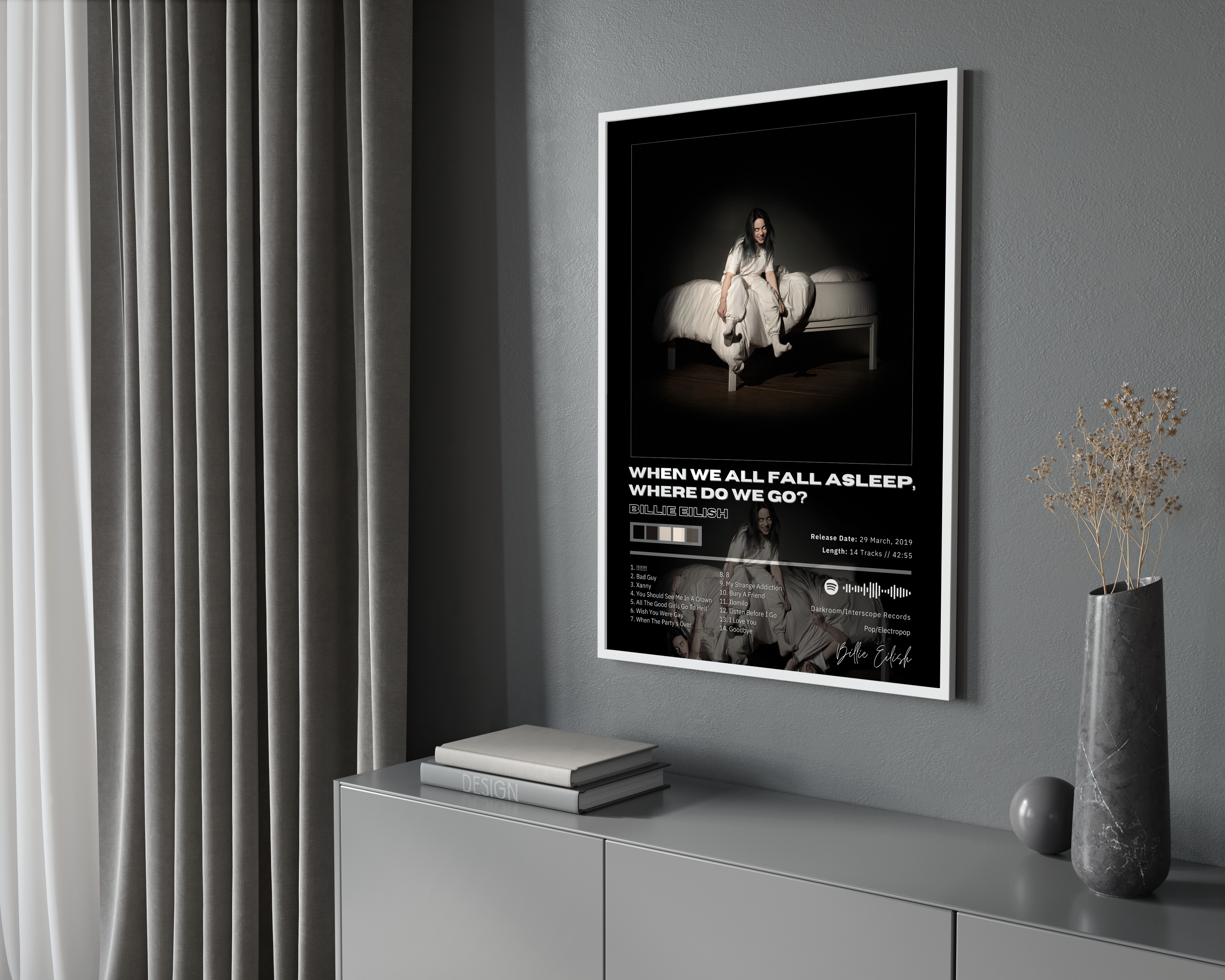Billie Eilish 'WHEN WE FALL ASLEEP WHERE DO WE GO' Album Poster | Hype Posters