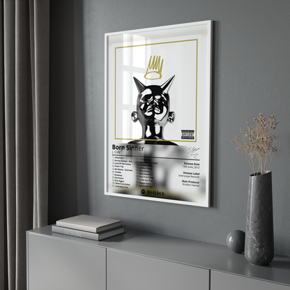 J Cole 'Born Sinner' Album Poster | Hype Posters
