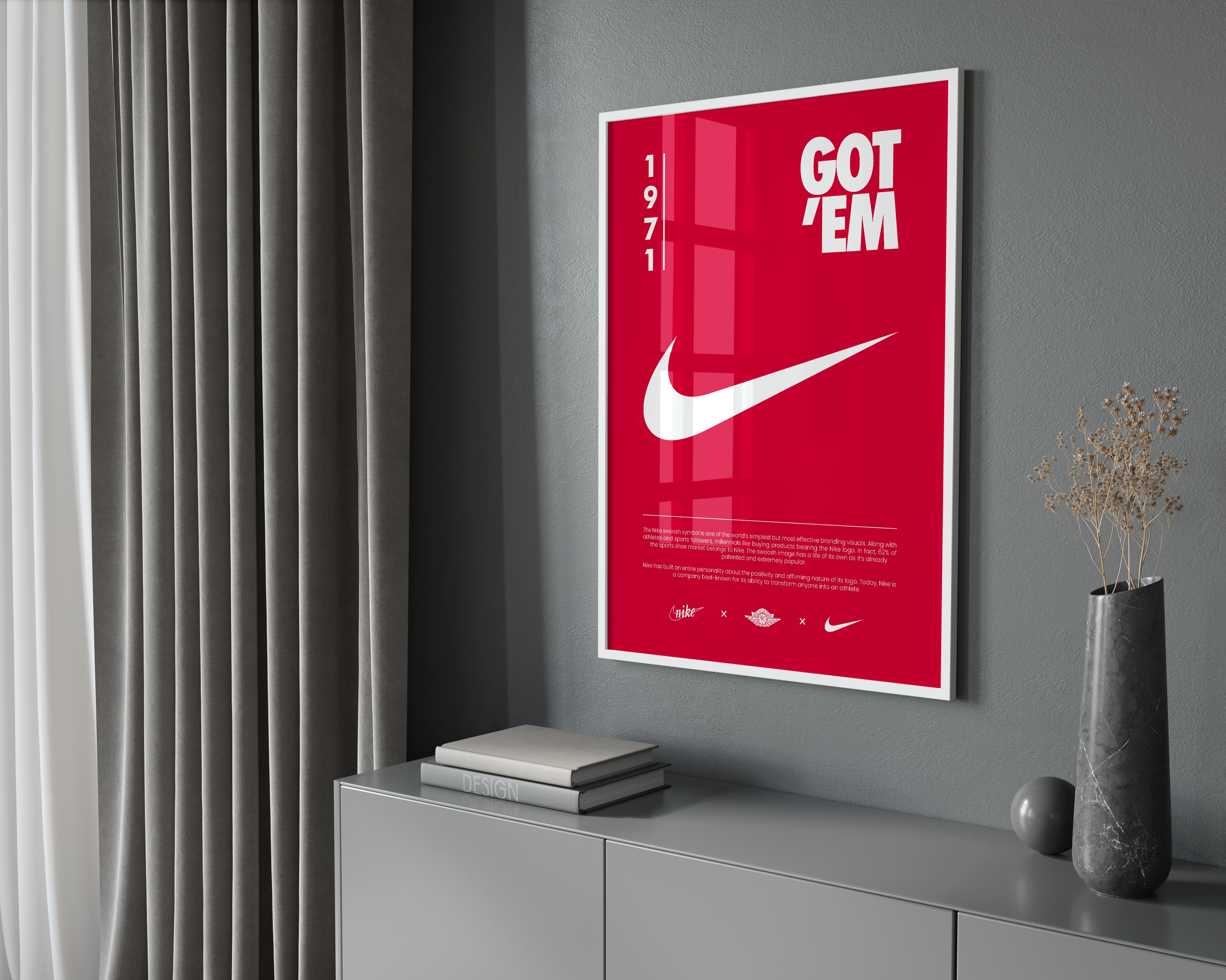 Nike Origins Red Poster | Hype Posters