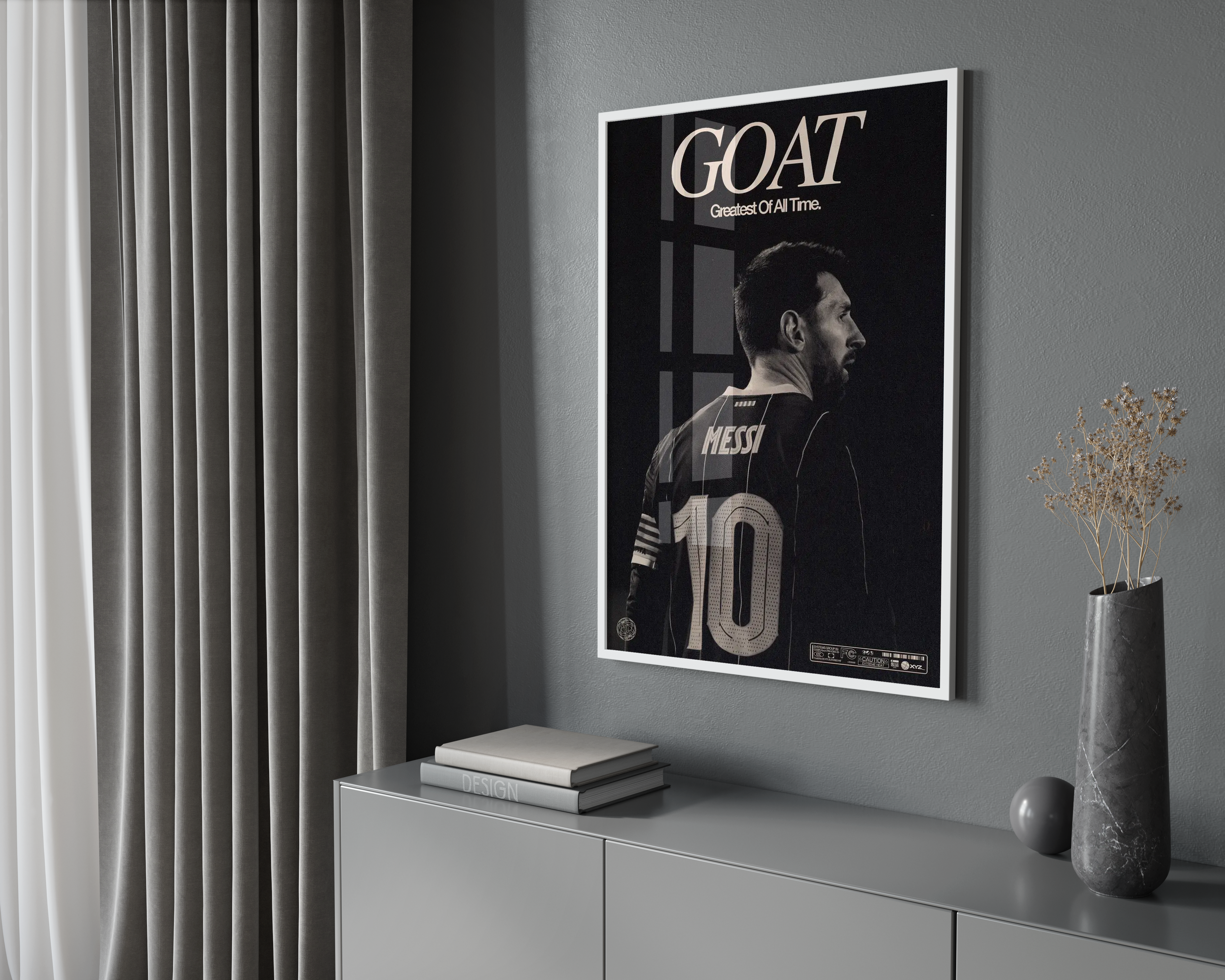 Lionel Messi 'GOAT' Poster | Hype Posters