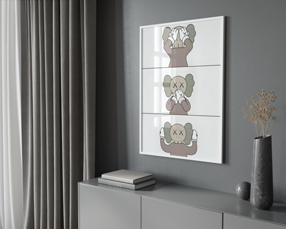 Kaws - See Speak Hear No Evil Poster | Hype Posters