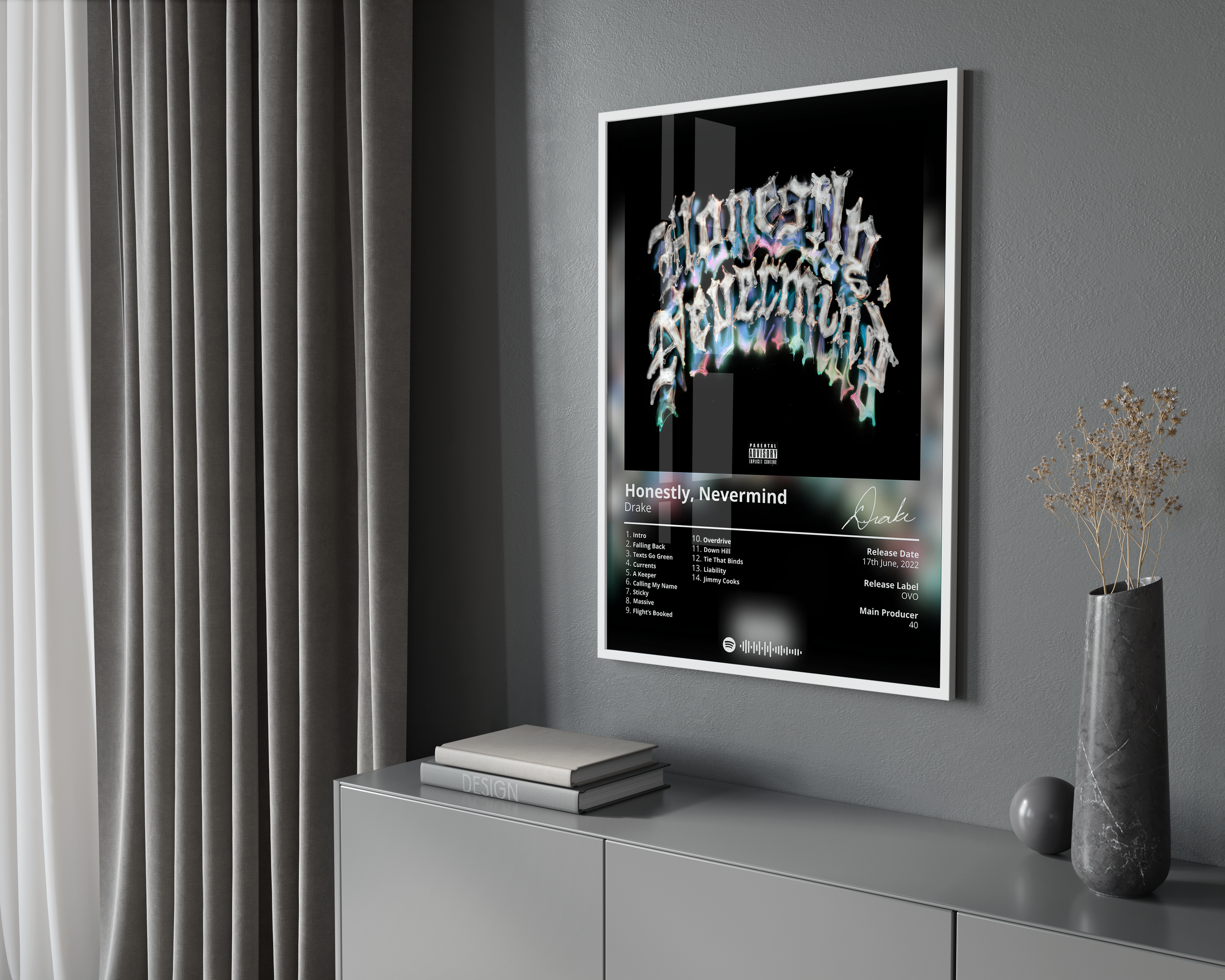 Drake 'Honestly, Nevermind' Album Poster | Hype Posters