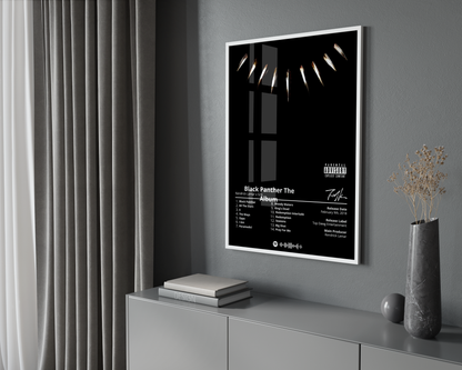 Kendrick Lamar - "Black Panther" Album Poster | Hype Posters