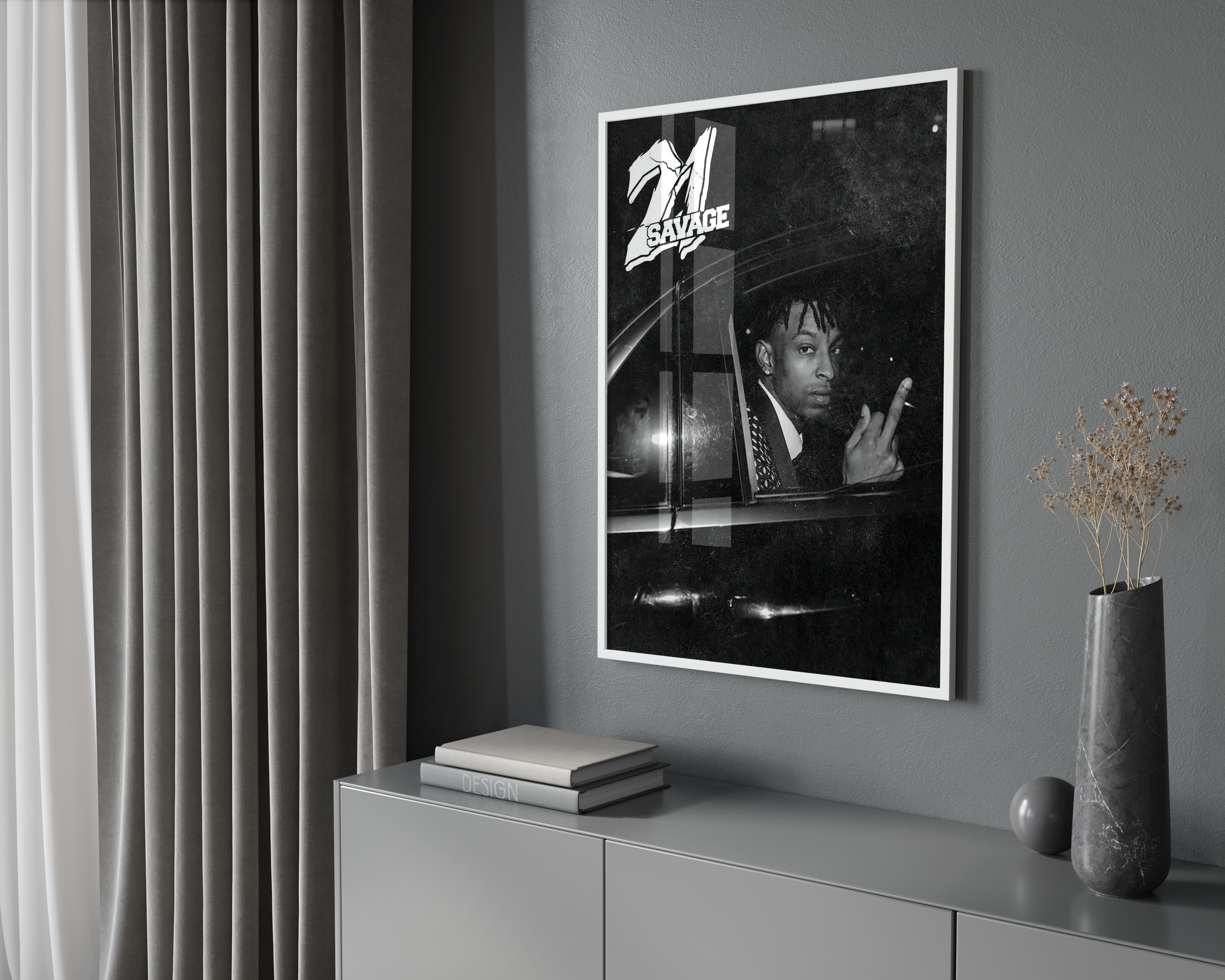 21 Savage - B&W Poster | Hype Posters