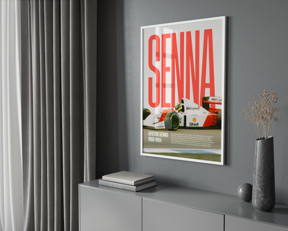 Ayrton Senna Vintage Poster | Hype Posters