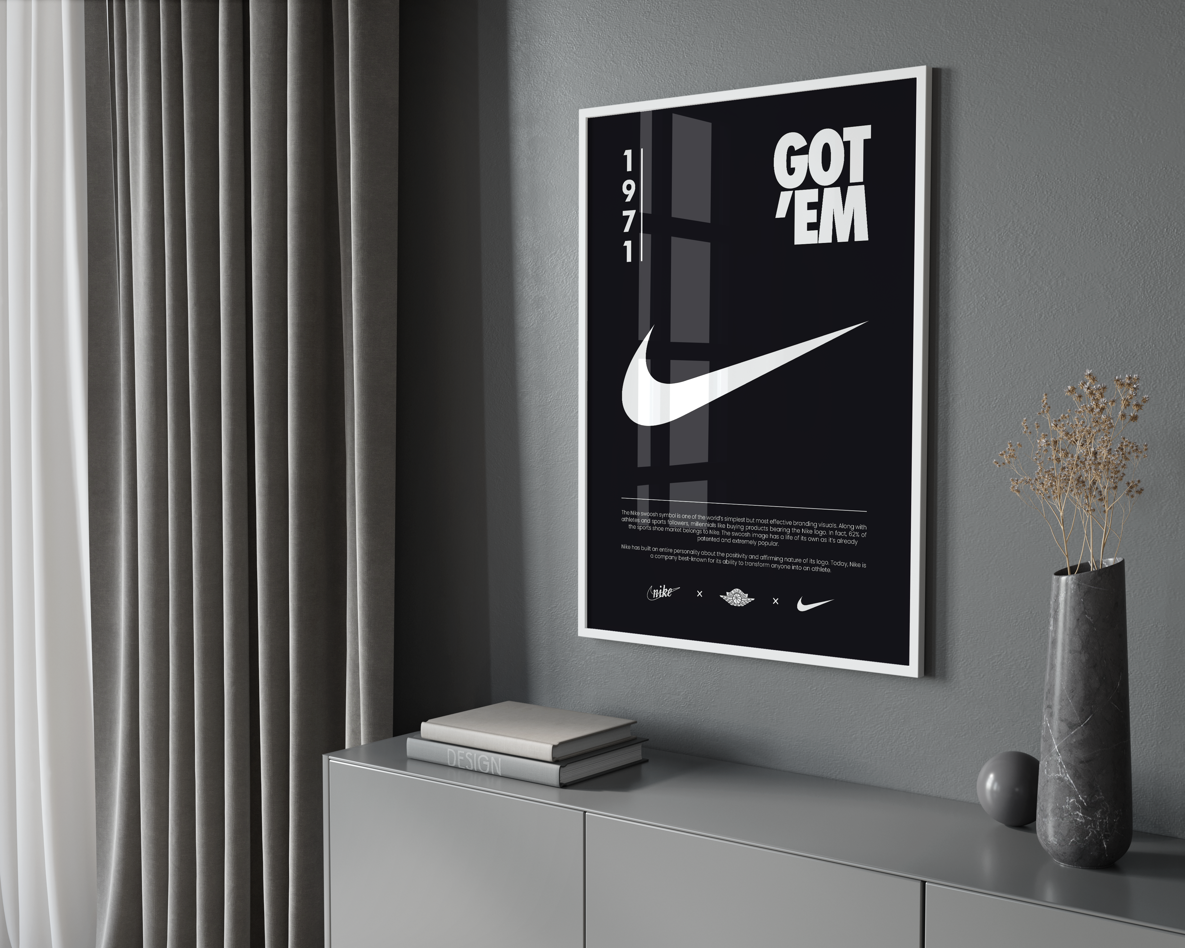 Nike Origins Black Poster | Hype Posters