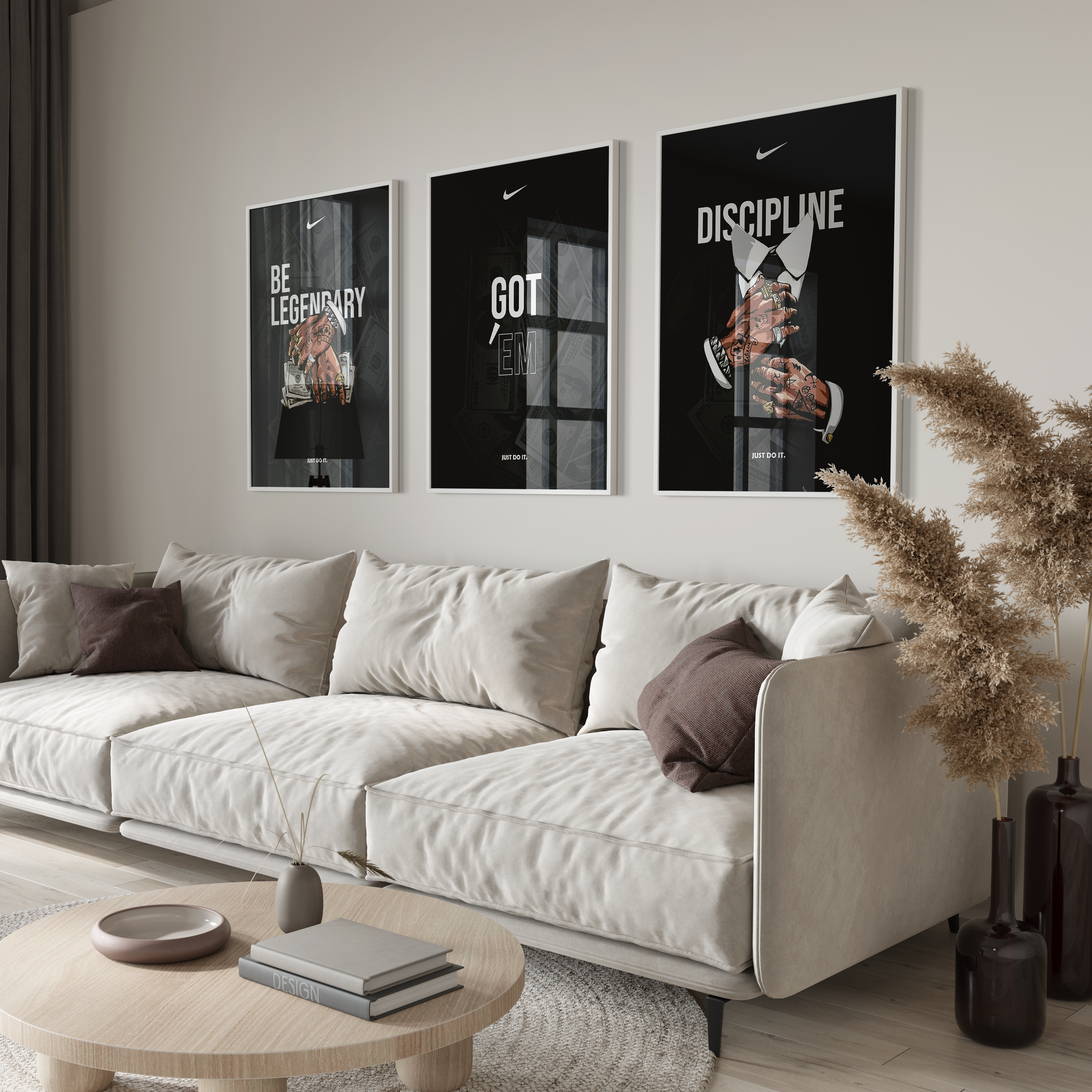 Nike Money Motivational Poster Set | Hype Posters