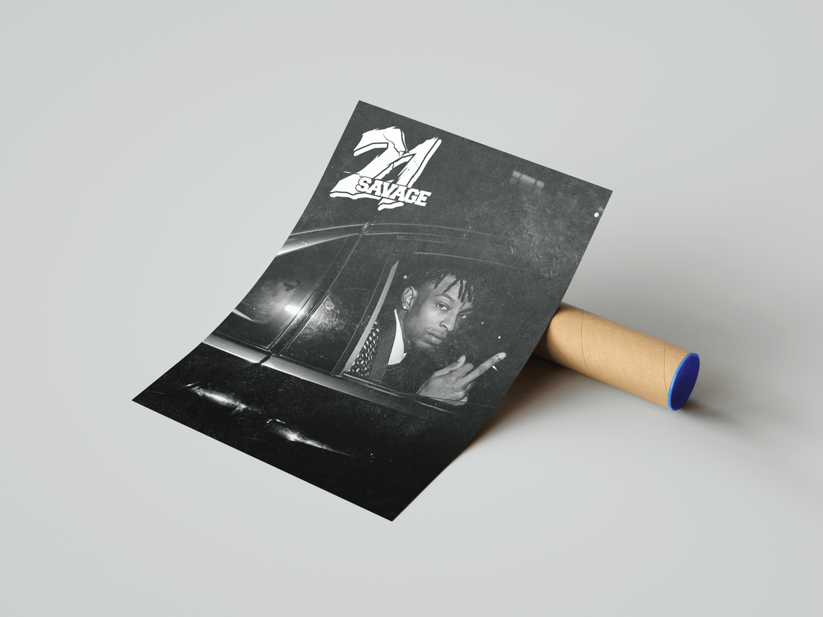 21 Savage - B&W Poster - Posters, Prints & Wall Art | HYPE Posters