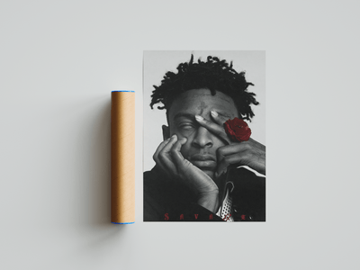 21 Savage - Rose Poster - Posters, Prints & Wall Art | HYPE Posters